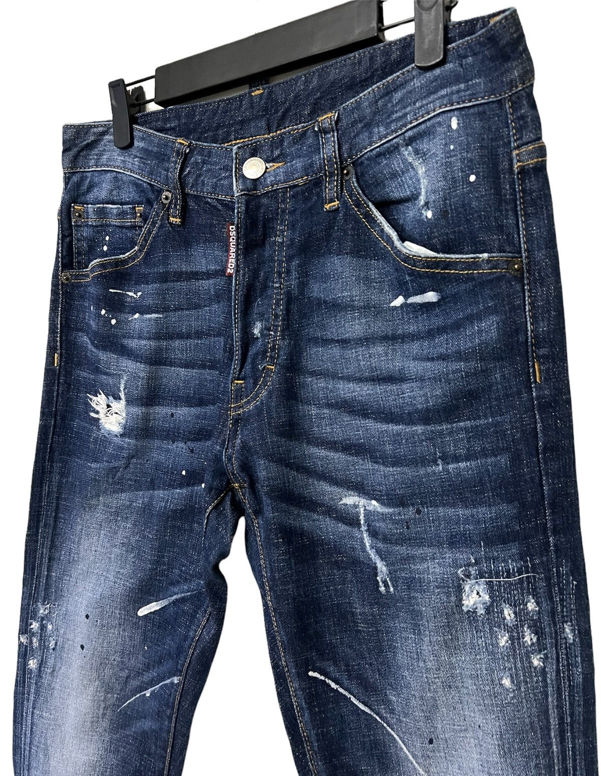 Dsquared2 Rare 💥 DSQUARED2 Distressed Paint Stretch Jeans Size US 31 - 3 Thumbnail