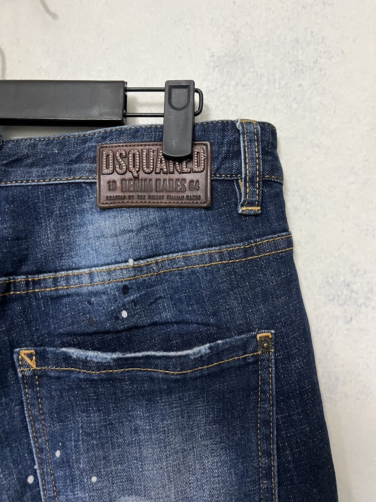 Dsquared2 Rare 💥 DSQUARED2 Distressed Paint Stretch Jeans Size US 31 - 14 Thumbnail
