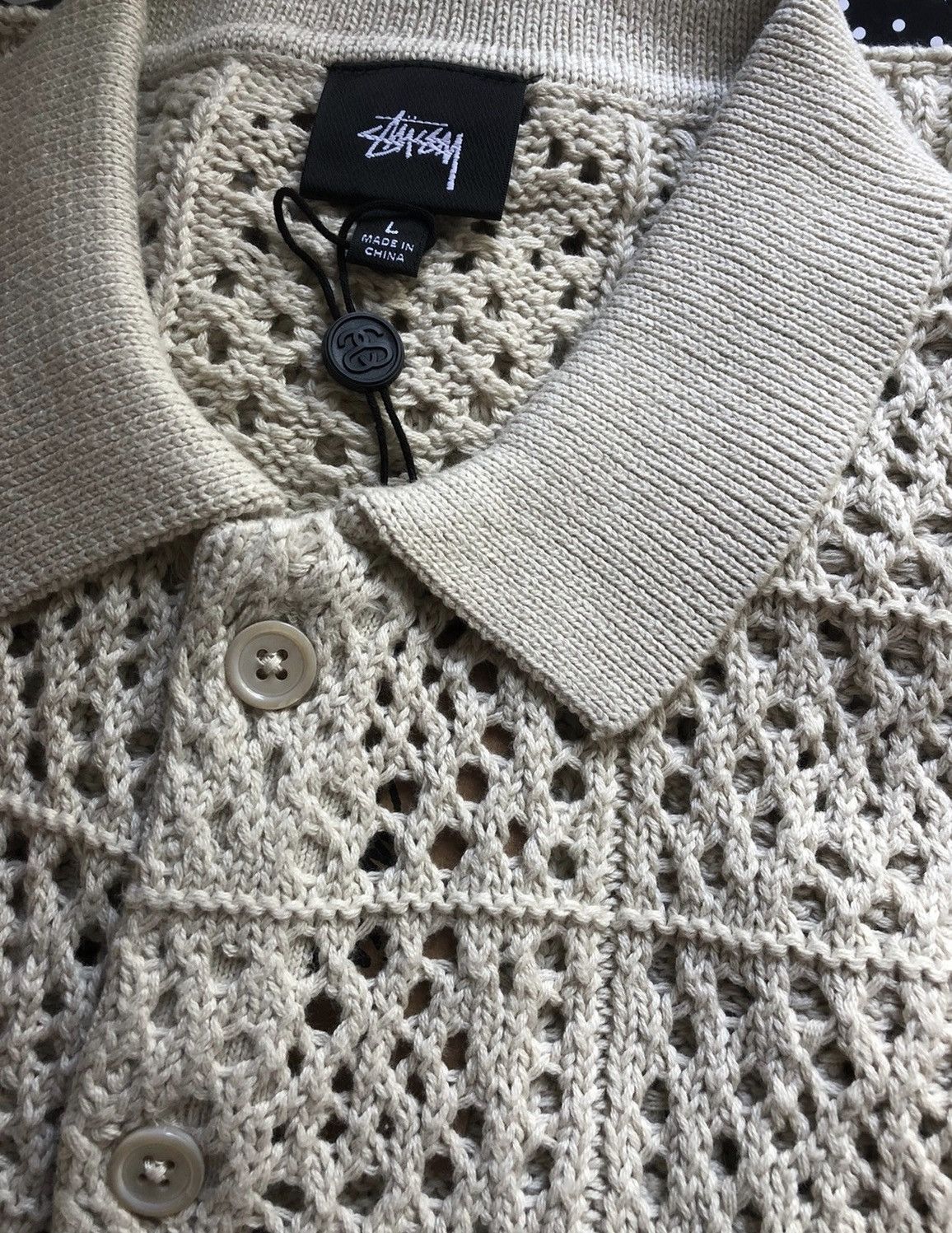 Stussy Stussy Crochet Knit Shirt Size US L / EU 52-54 / 3 - 2 Thumbnail