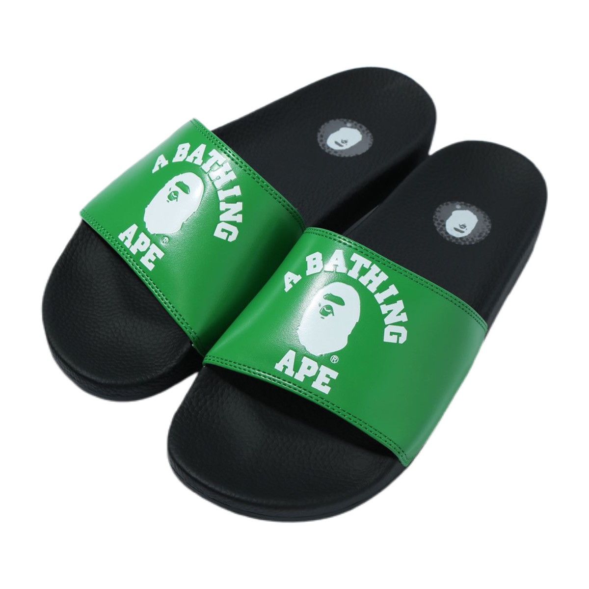 Bape × SUBU BAPE x SUBU BOA PUFFER APE HEAD SANDALS | Grailed