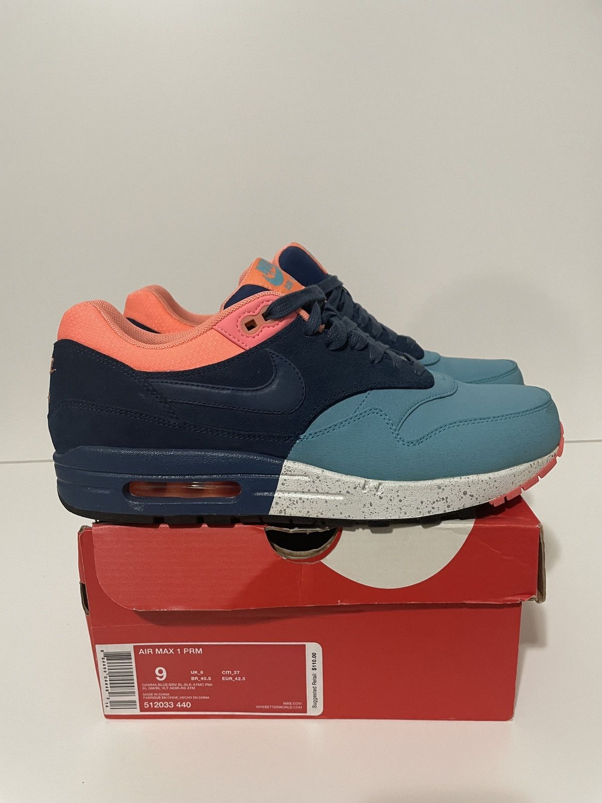 wmns air max 1 prm gamma grey metallic gold