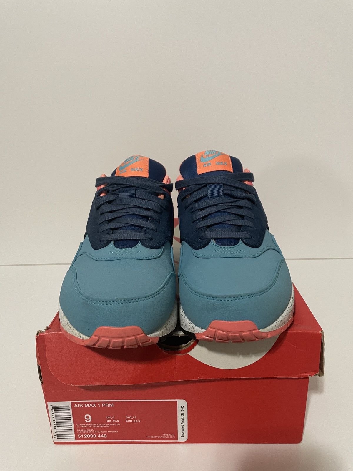 wmns air max 1 prm gamma grey metallic gold