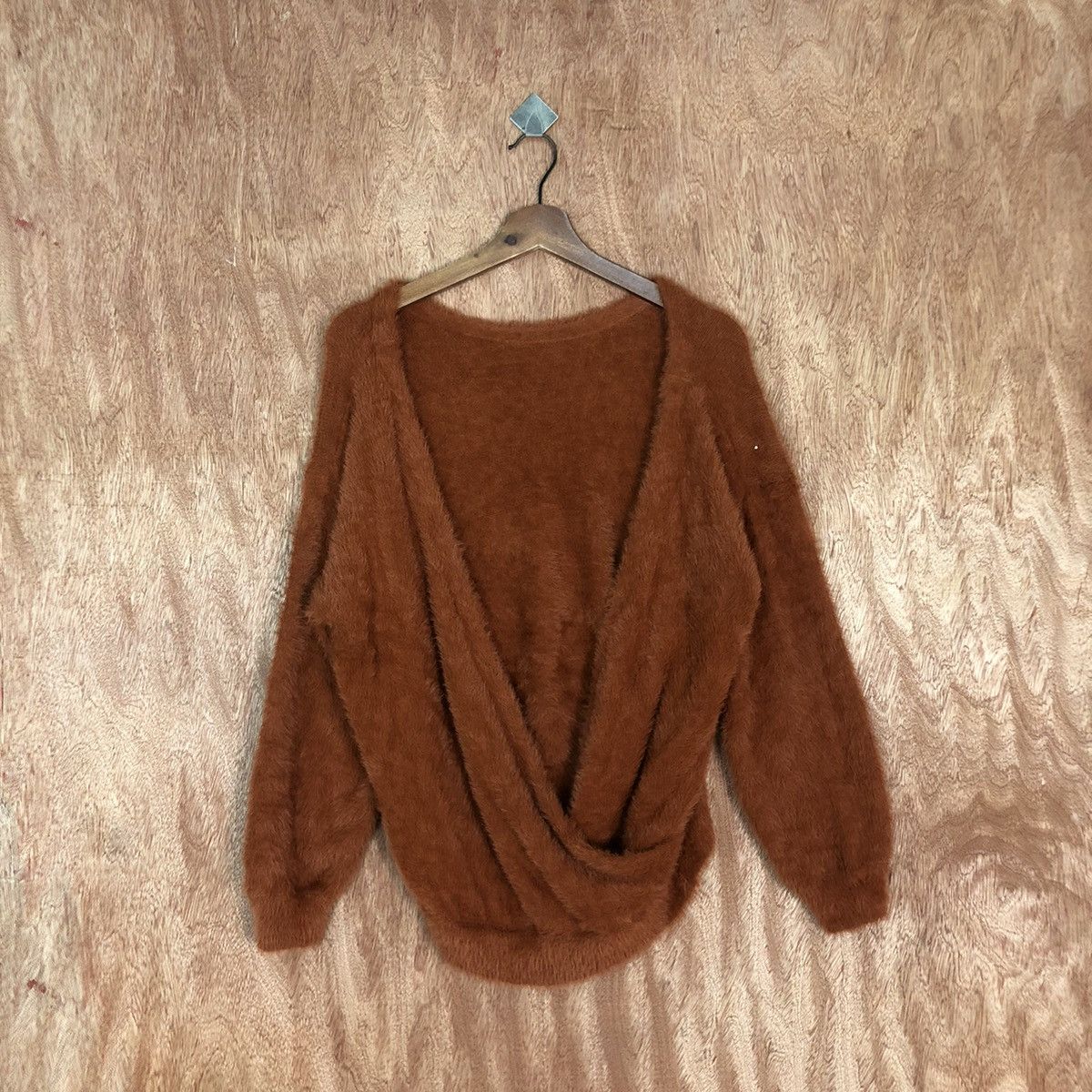 Homespun Knitwear × Japanese Brand Japan Brown Mohair Shag Shaggy Knitwear #0462 Size US M / EU 48-50 / 2 - 1 Thumbnail