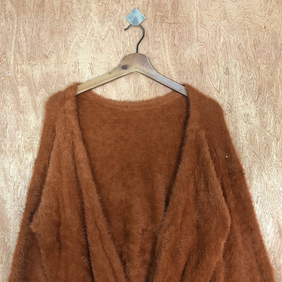 Homespun Knitwear × Japanese Brand Japan Brown Mohair Shag Shaggy Knitwear #0462 Size US M / EU 48-50 / 2 - 2 Thumbnail