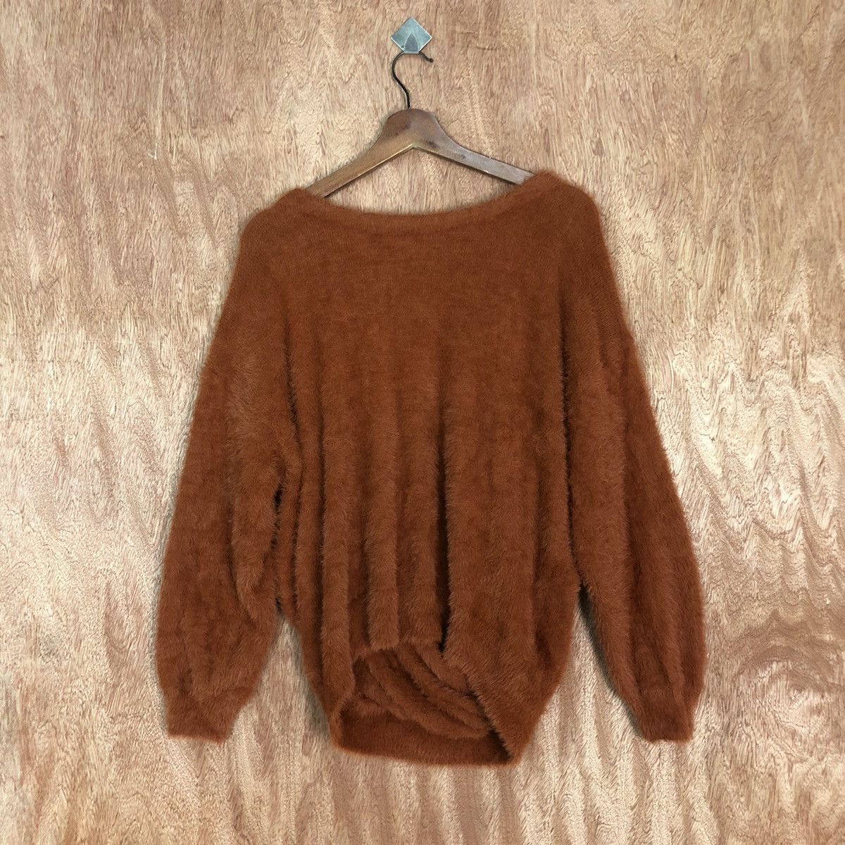 Homespun Knitwear × Japanese Brand Japan Brown Mohair Shag Shaggy Knitwear #0462 Size US M / EU 48-50 / 2 - 10 Thumbnail
