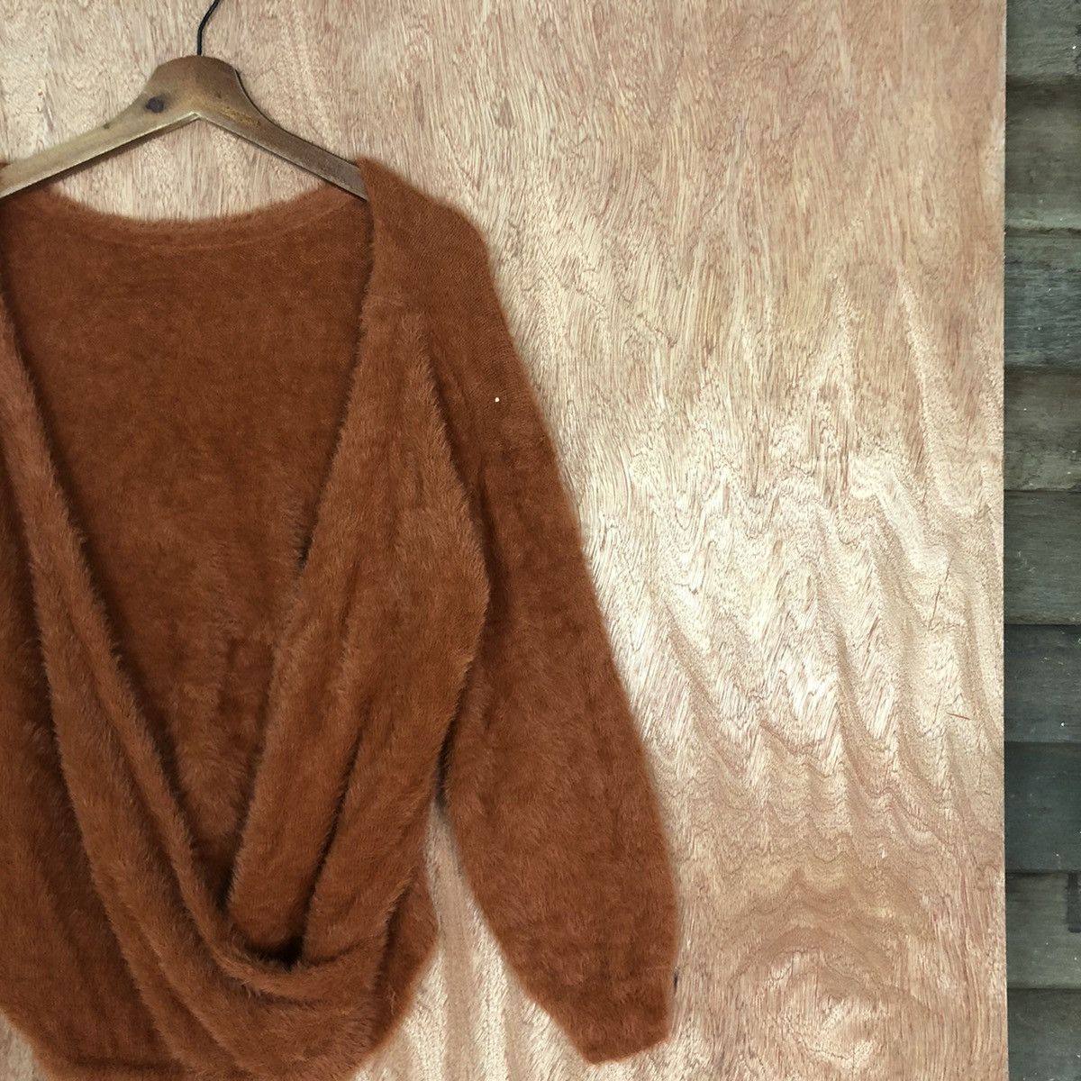 Homespun Knitwear × Japanese Brand Japan Brown Mohair Shag Shaggy Knitwear #0462 Size US M / EU 48-50 / 2 - 5 Thumbnail