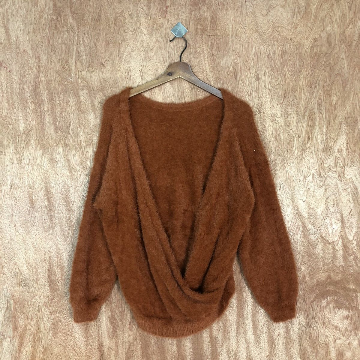 Homespun Knitwear × Japanese Brand Japan Brown Mohair Shag Shaggy Knitwear #0462 Size US M / EU 48-50 / 2 - 3 Thumbnail