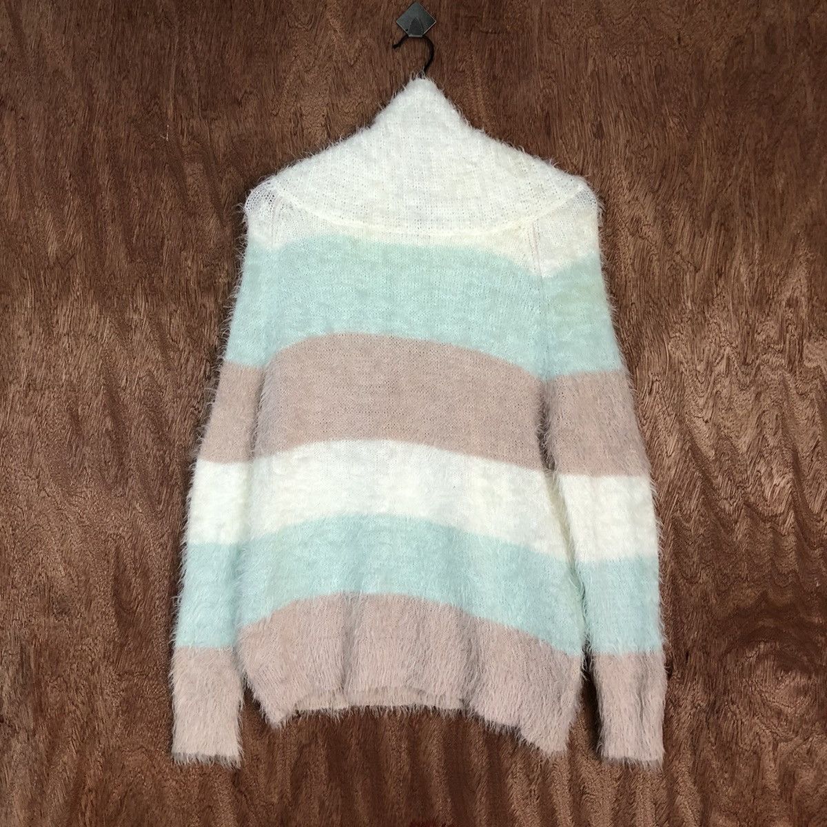 Homespun Knitwear × Japanese Brand Cecil Mc Bee Striped Mohair Knitwear sweater #0458 Size US M / EU 48-50 / 2 - 10 Thumbnail