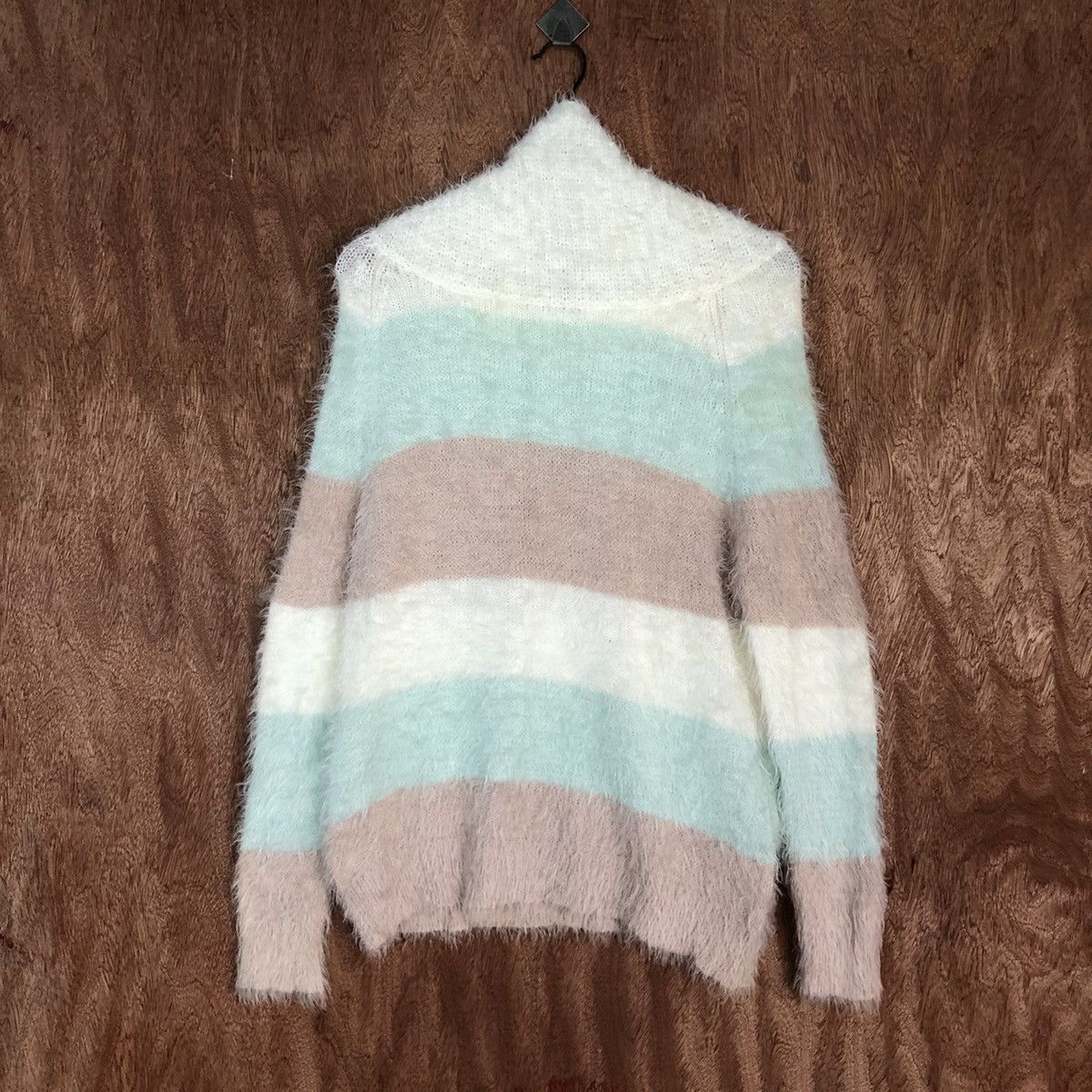Homespun Knitwear × Japanese Brand Cecil Mc Bee Striped Mohair Knitwear sweater #0458 Size US M / EU 48-50 / 2 - 12 Thumbnail