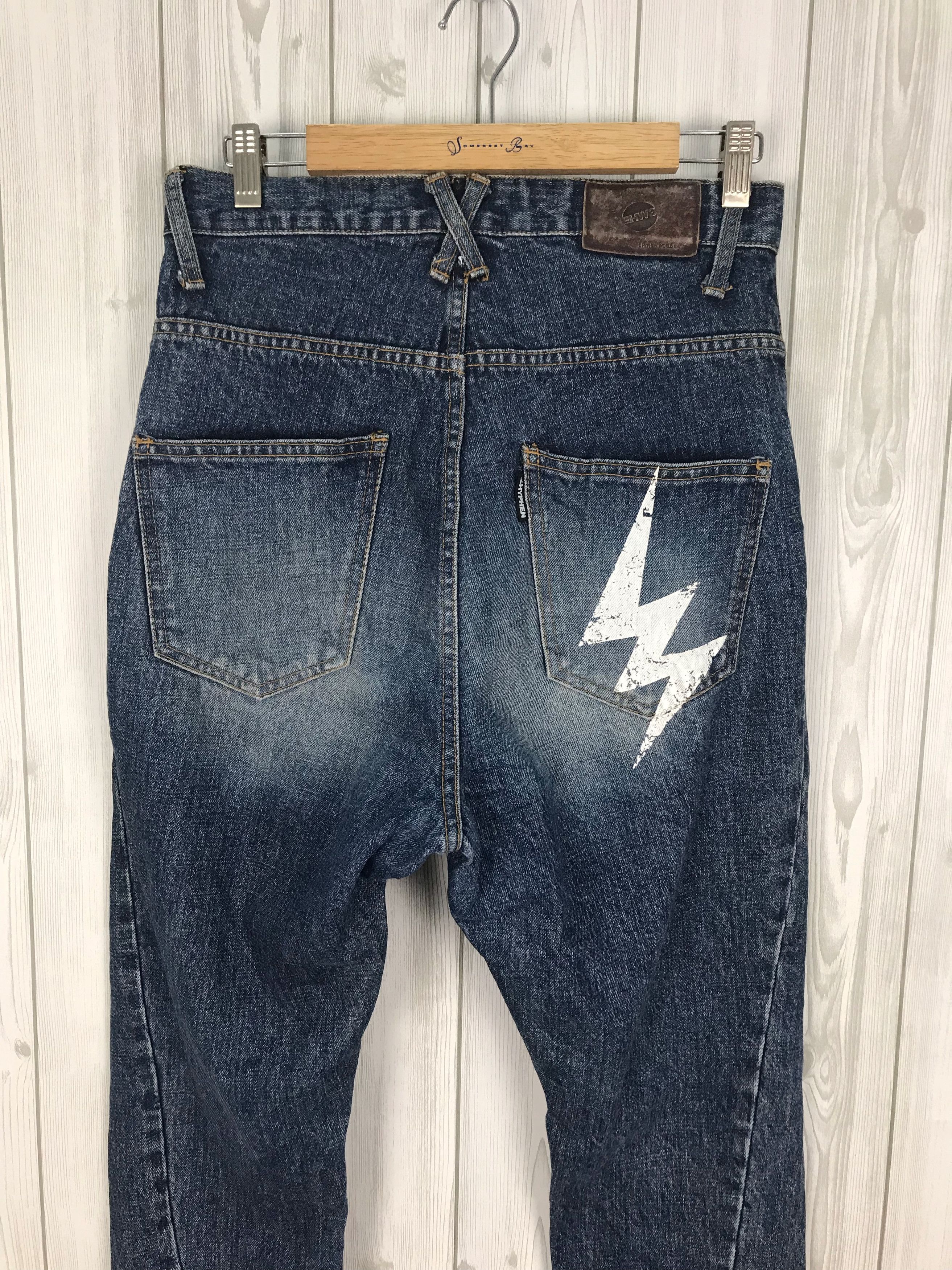 Hysteric Glamour Ehyphen World Gallery Zipper Cargo Drop Crotch Denim Jeans Size US 30 / EU 46 - 11 Thumbnail