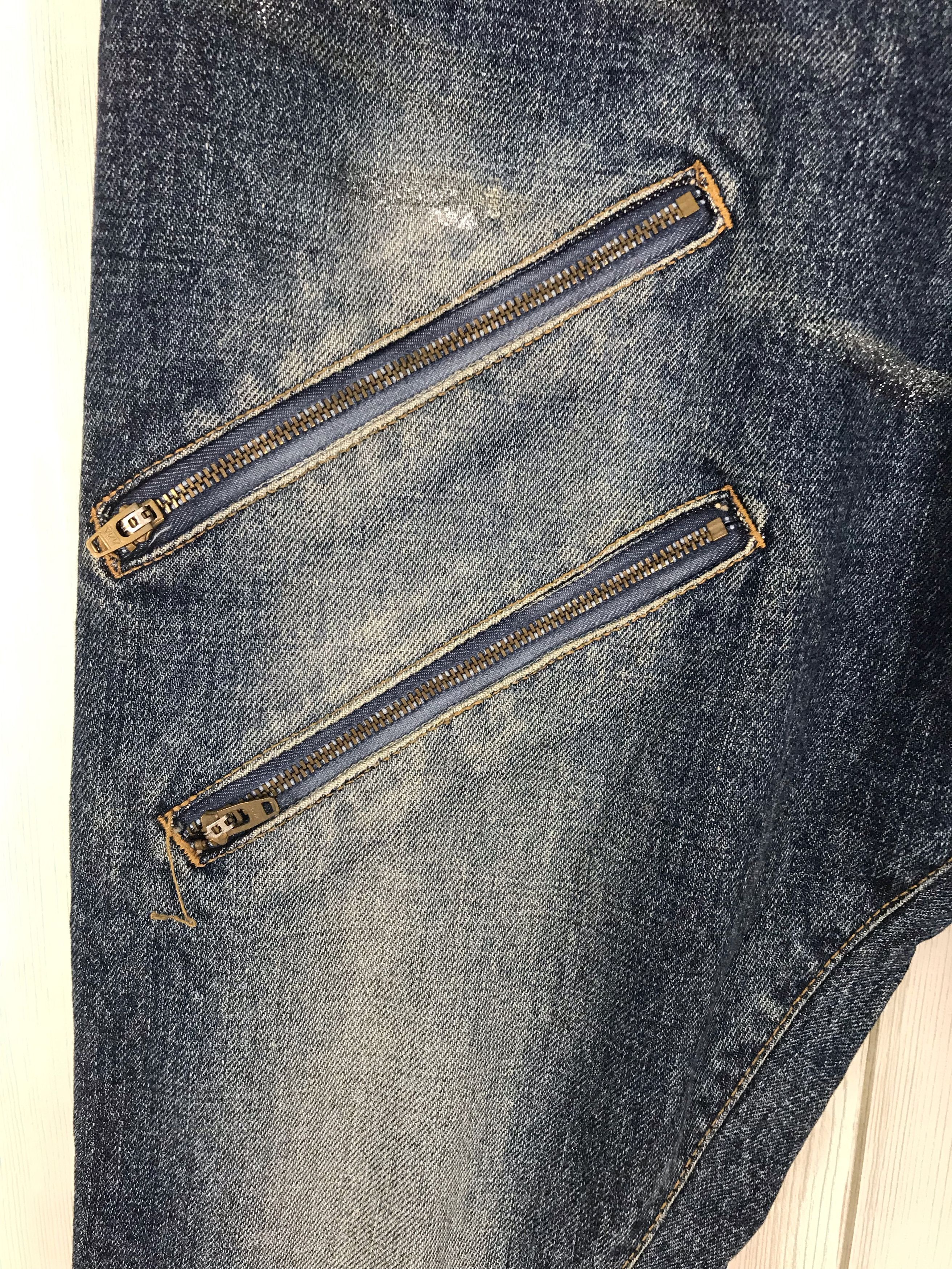 Hysteric Glamour Ehyphen World Gallery Zipper Cargo Drop Crotch Denim Jeans Size US 30 / EU 46 - 5 Thumbnail