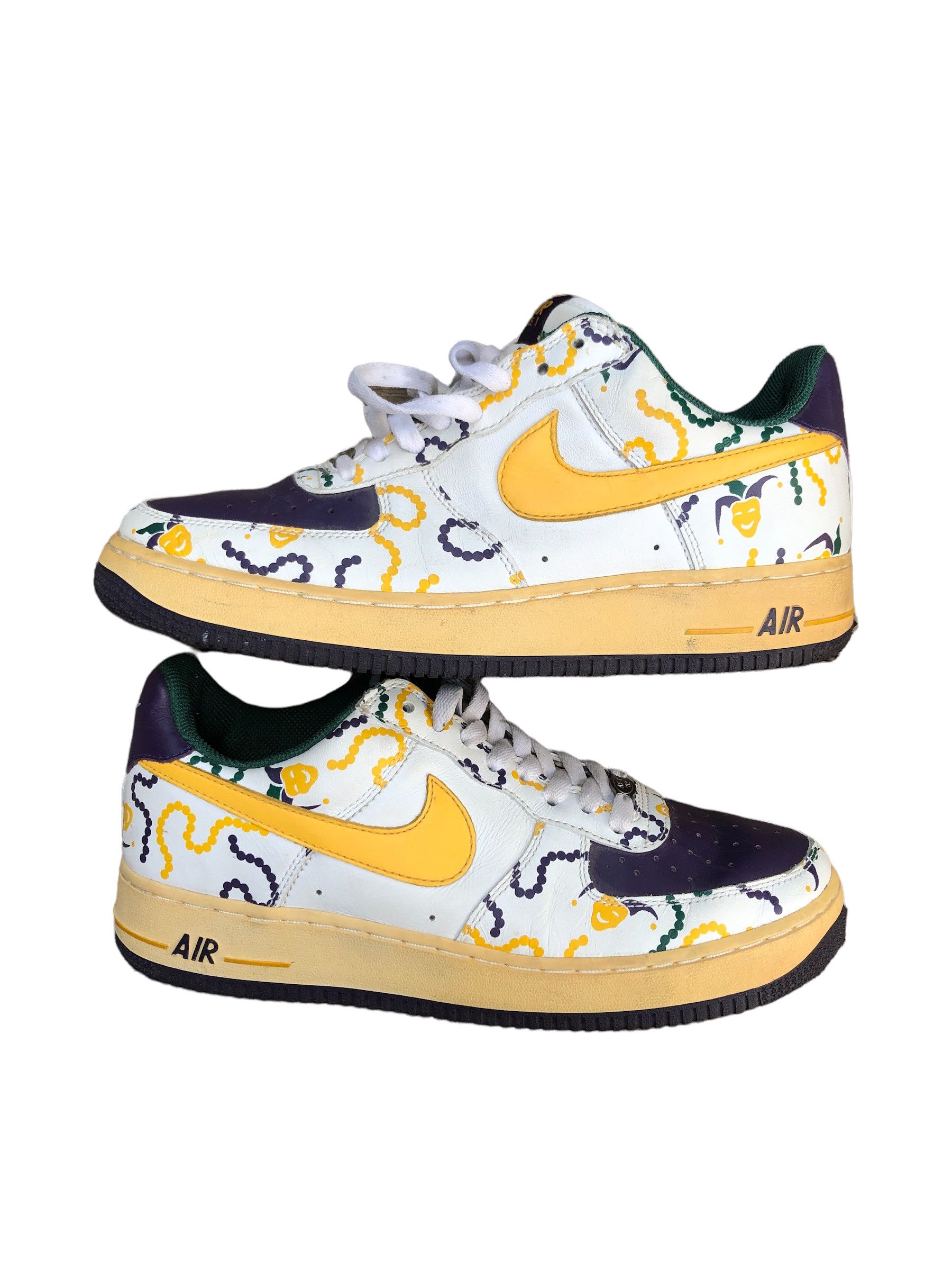 Nike × Vintage Vintage 2004 Nike Air Force 1 Low Mardi Gras Size 