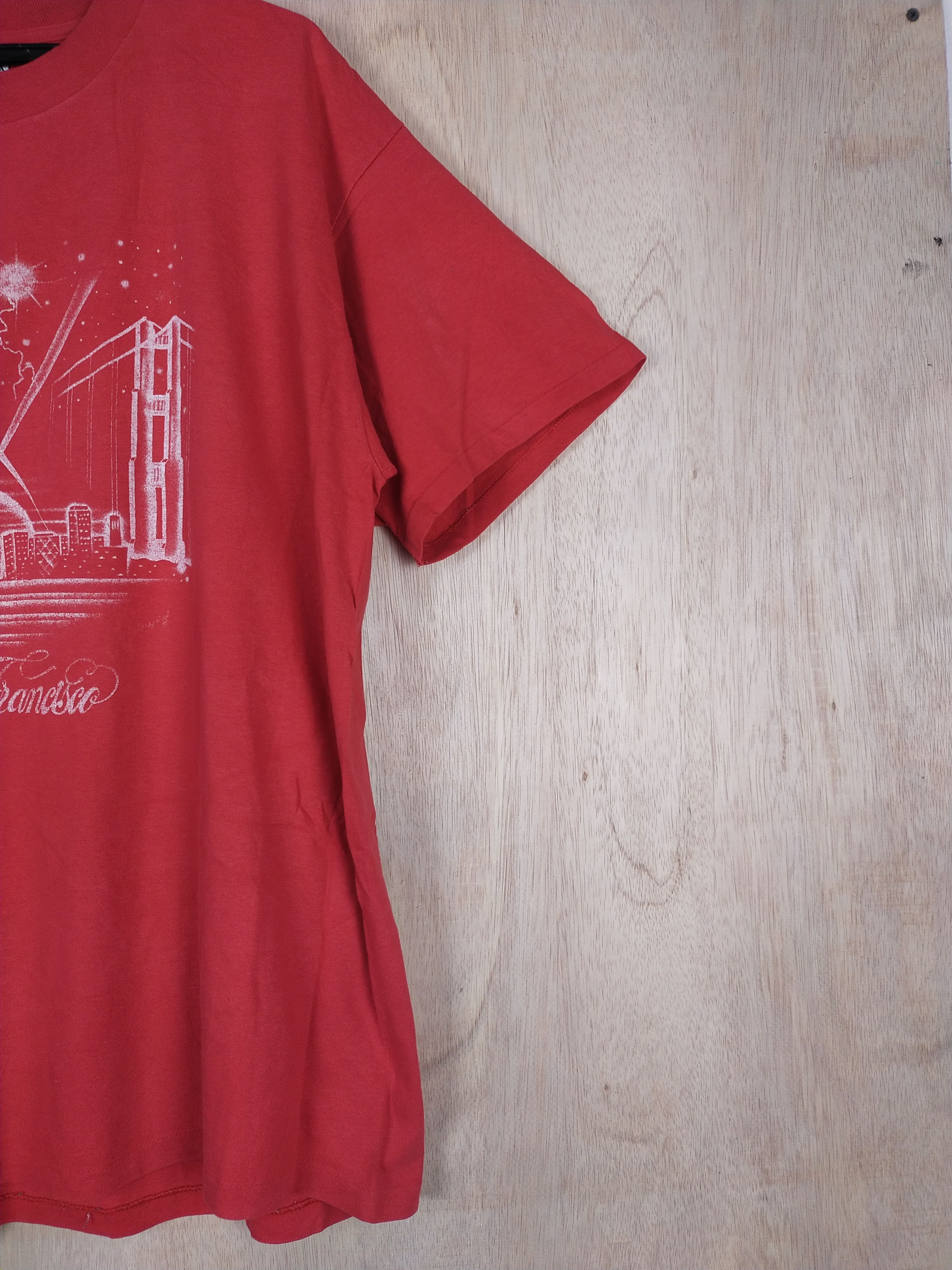 Vintage Oneita (San Francisco) Red T-shirt #3560 Size US XL / EU 56 / 4 - 5 Thumbnail