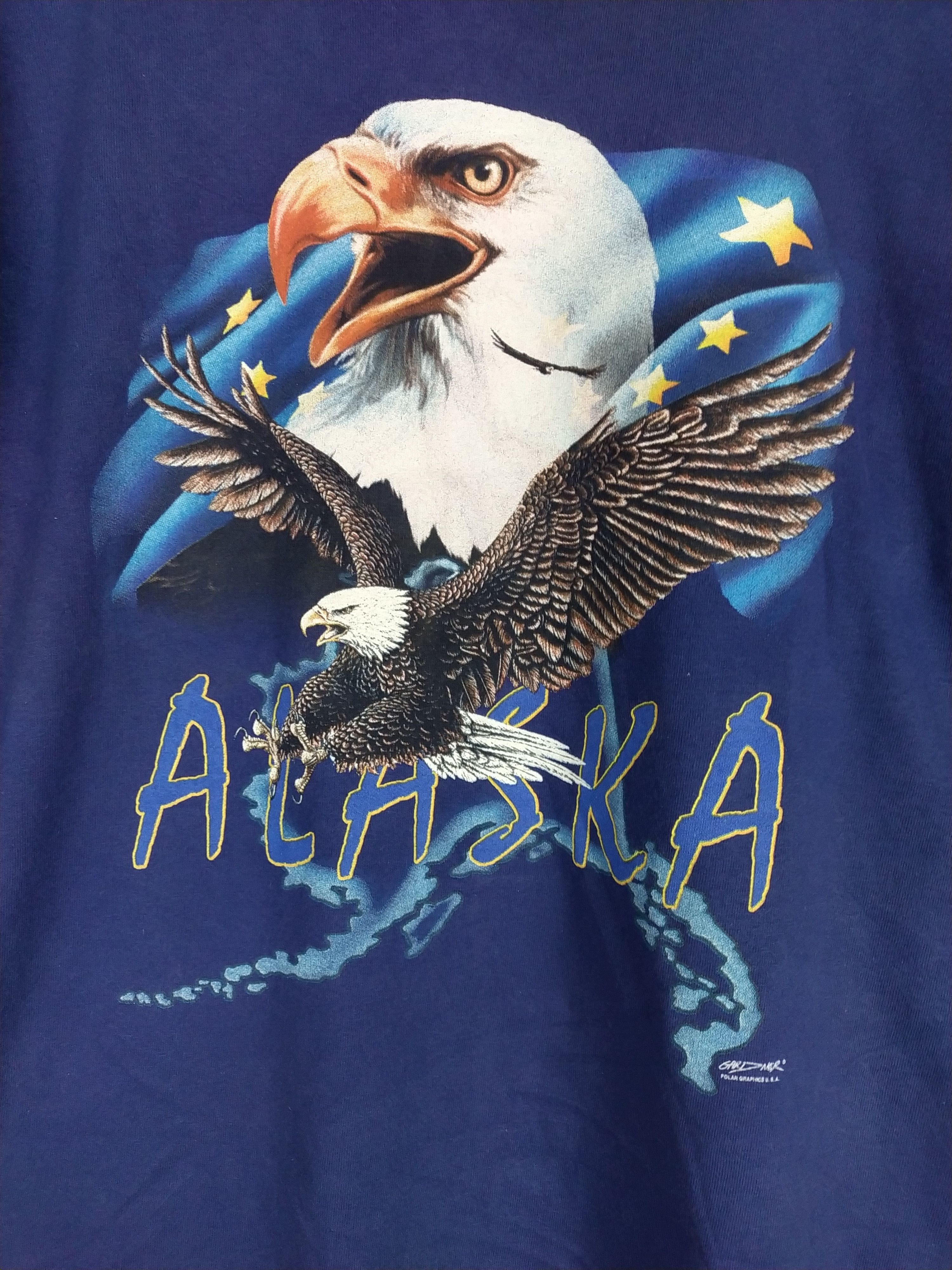 Anvil Alaska eagle american Anvil Blue T-shirt #3555 Size US L / EU 52-54 / 3 - 3 Thumbnail