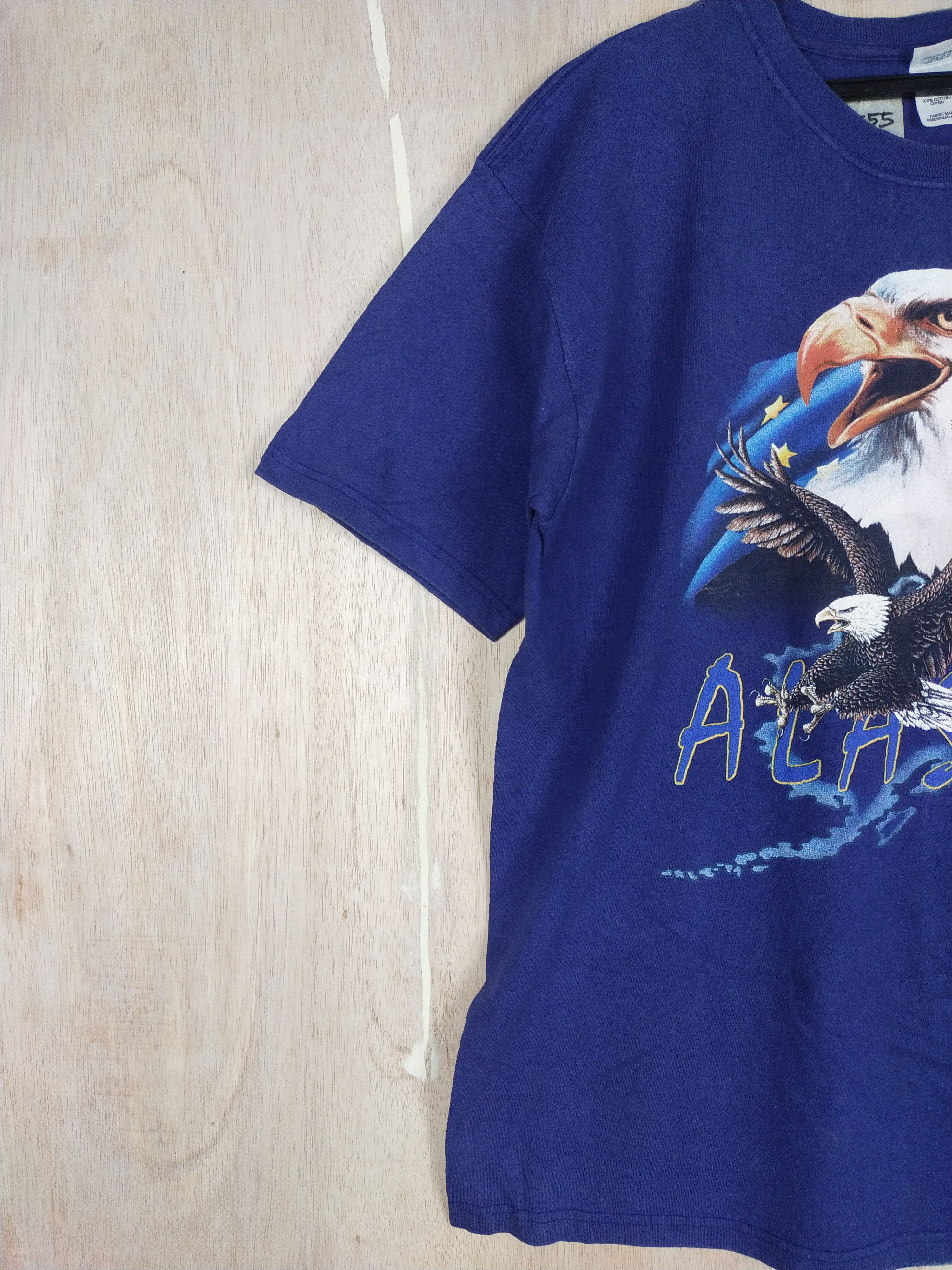 Anvil Alaska eagle american Anvil Blue T-shirt #3555 Size US L / EU 52-54 / 3 - 5 Thumbnail