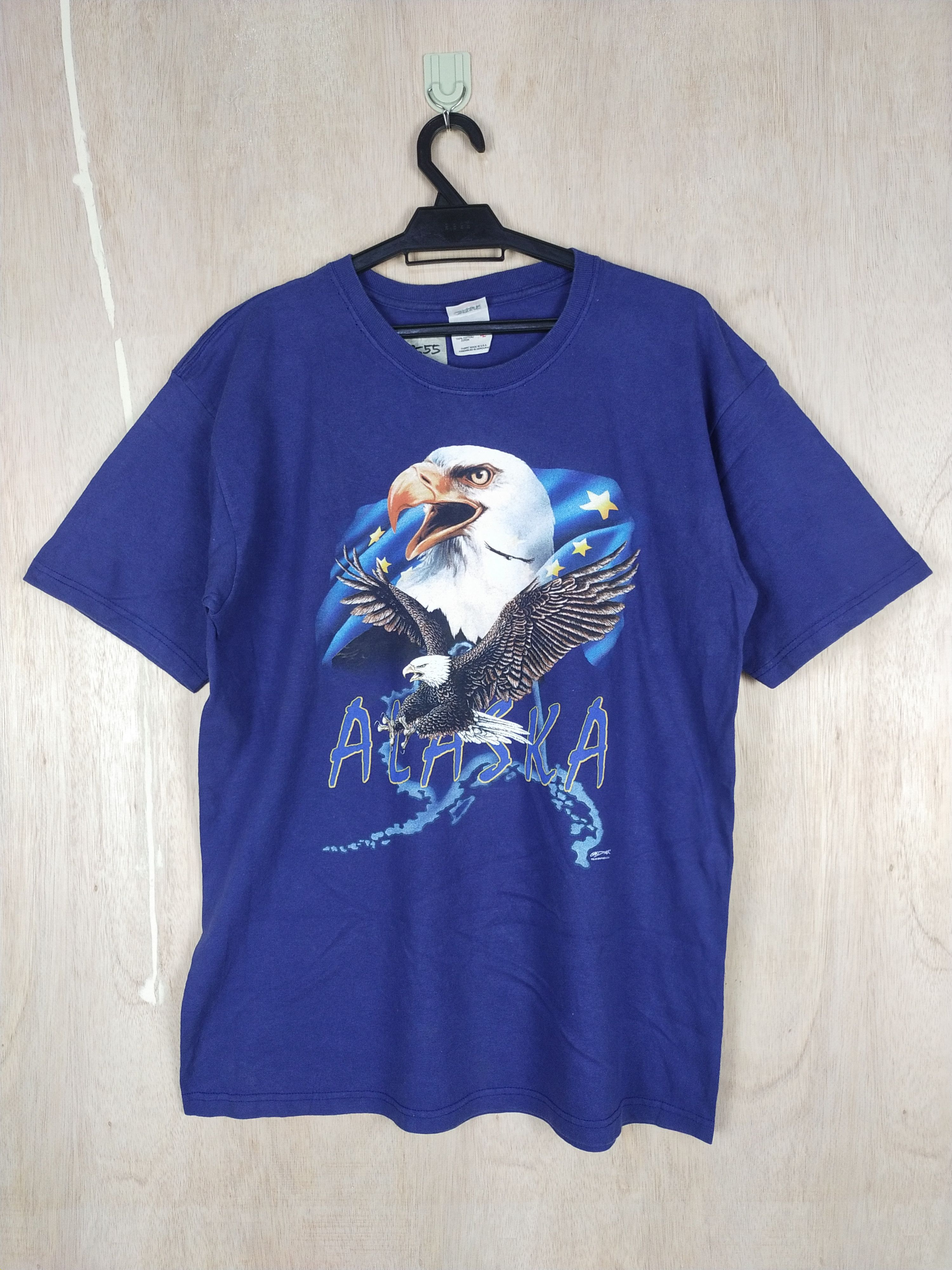 Anvil Alaska eagle american Anvil Blue T-shirt #3555 Size US L / EU 52-54 / 3 - 1 Thumbnail