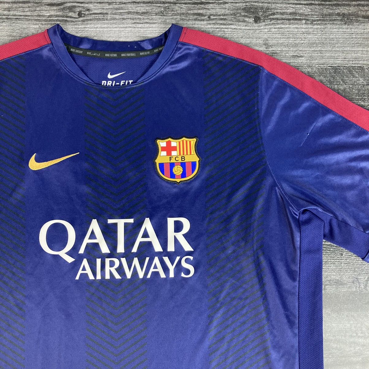 Nike Nike Qatar Airways Barca Dri-fit Soccer Jersey 