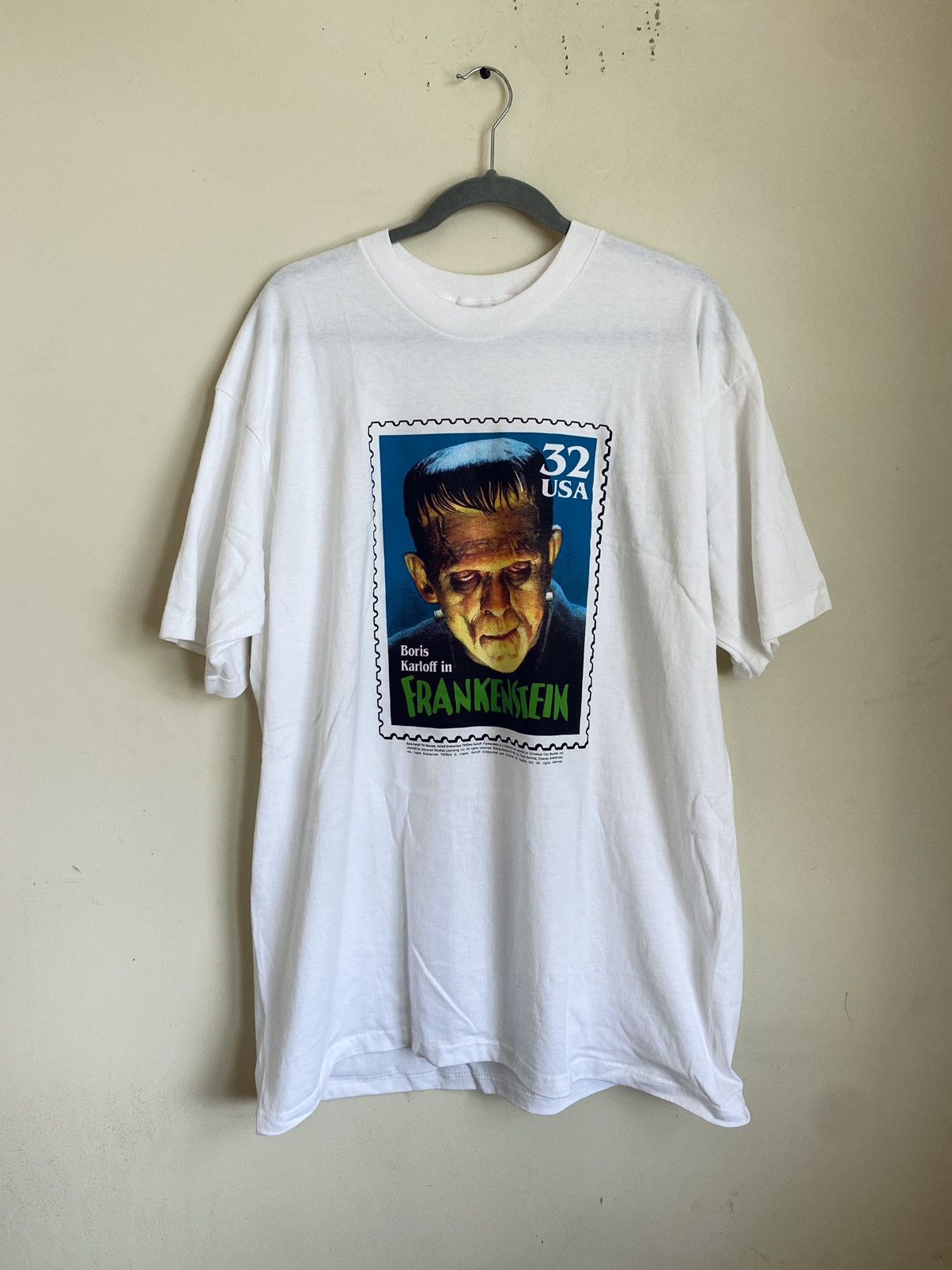 Band Tees 1997 Universal studios Boris Karloff in Frankenstein tee VTG Size US XL / EU 56 / 4 - 1 Thumbnail