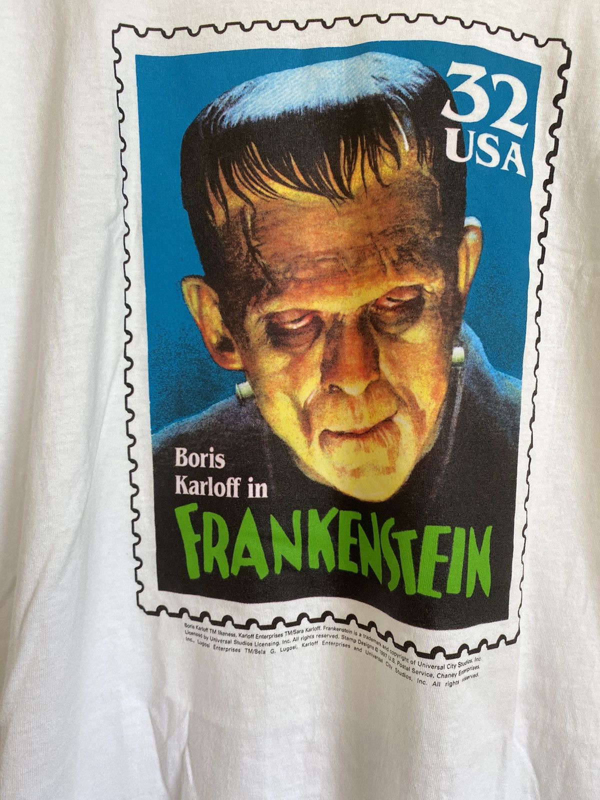 Band Tees 1997 Universal studios Boris Karloff in Frankenstein tee VTG Size US XL / EU 56 / 4 - 2 Thumbnail