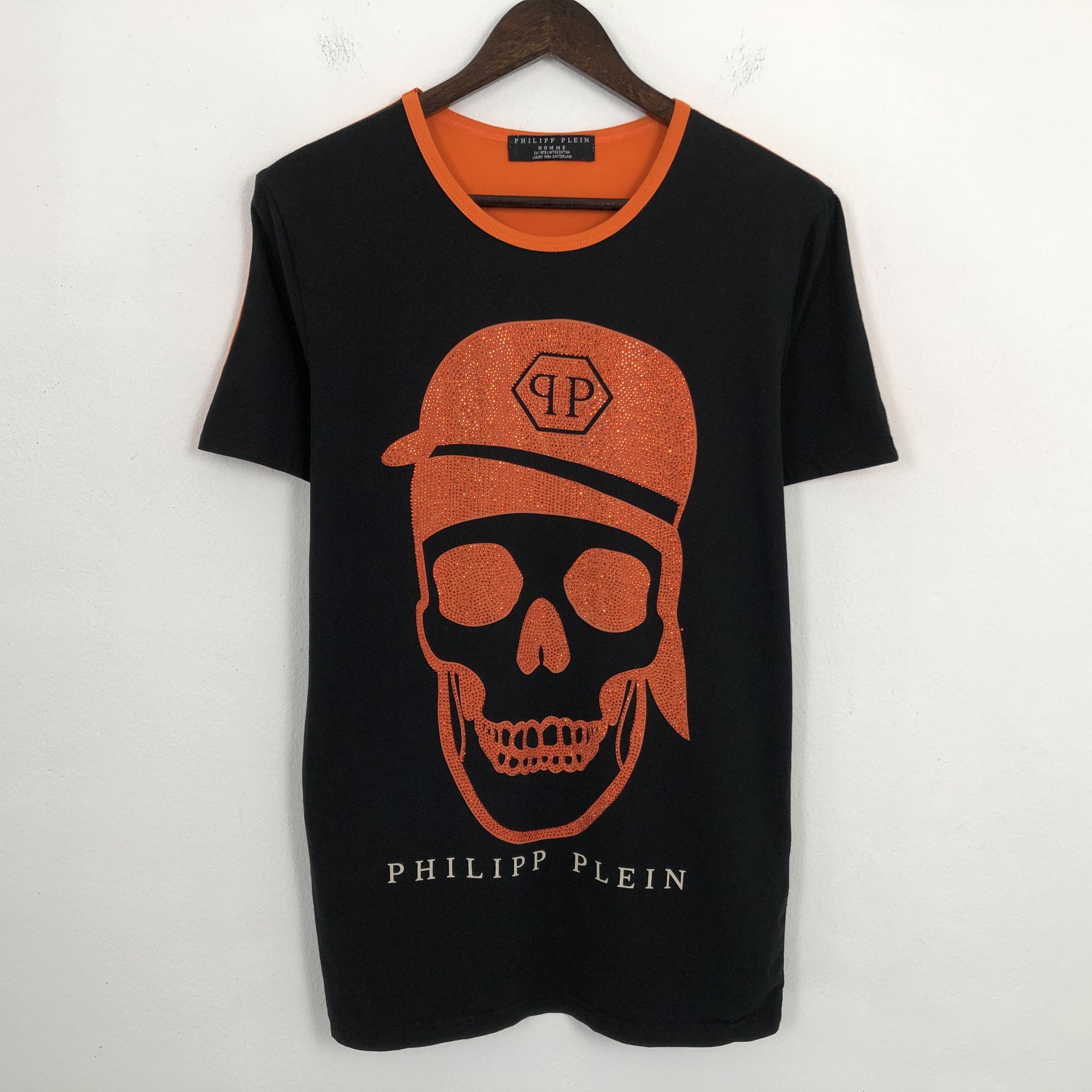Vintage Philipp Plein Homme Skull Diamonds Design T-shirt
