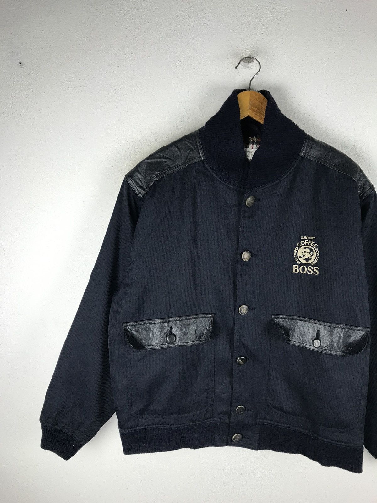 Vintage 🔥SALE🔥SUNTORY BOSS COFFEE BOMBER JACKET RACING BRAND Size US L / EU 52-54 / 3 - 4 Thumbnail