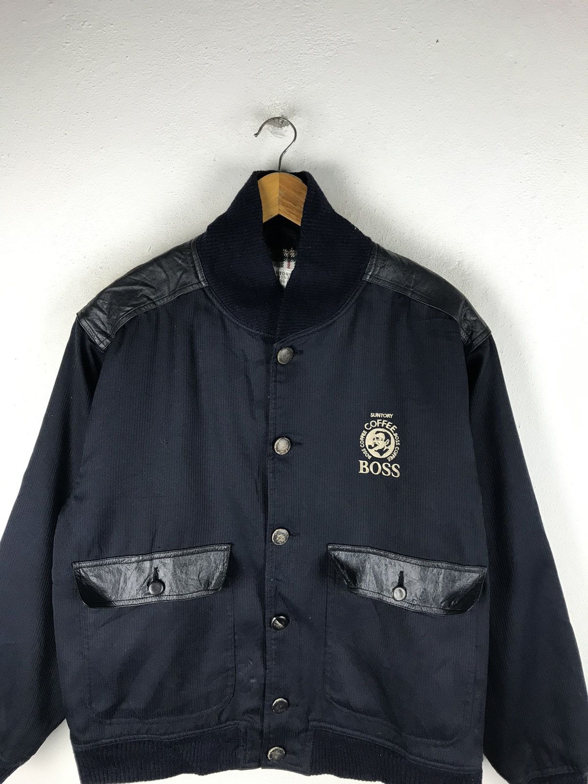 Vintage 🔥SALE🔥SUNTORY BOSS COFFEE BOMBER JACKET RACING BRAND Size US L / EU 52-54 / 3 - 5 Thumbnail