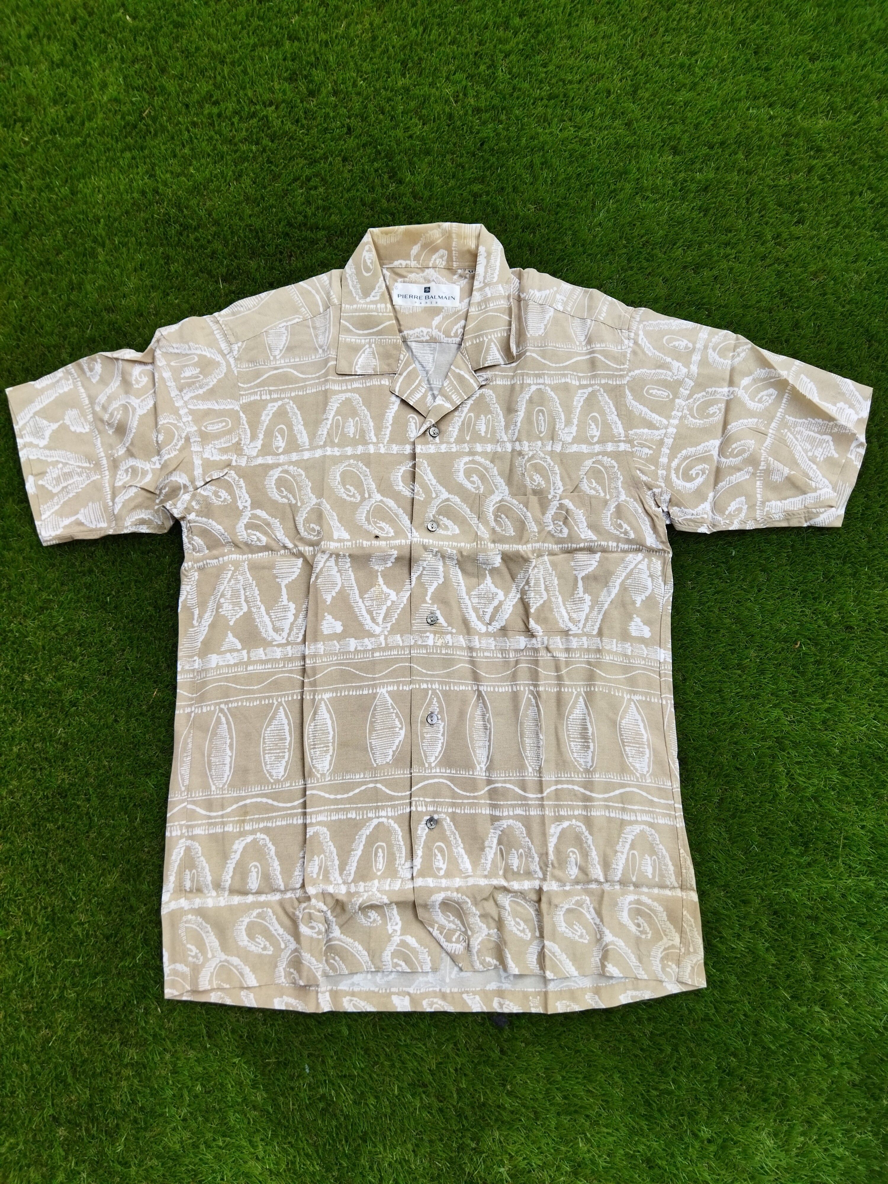 Balmain Rare!! Vintage Pierre Balmain Hawaiian Shirt Size US M / EU 48-50 / 2 - 1 Preview