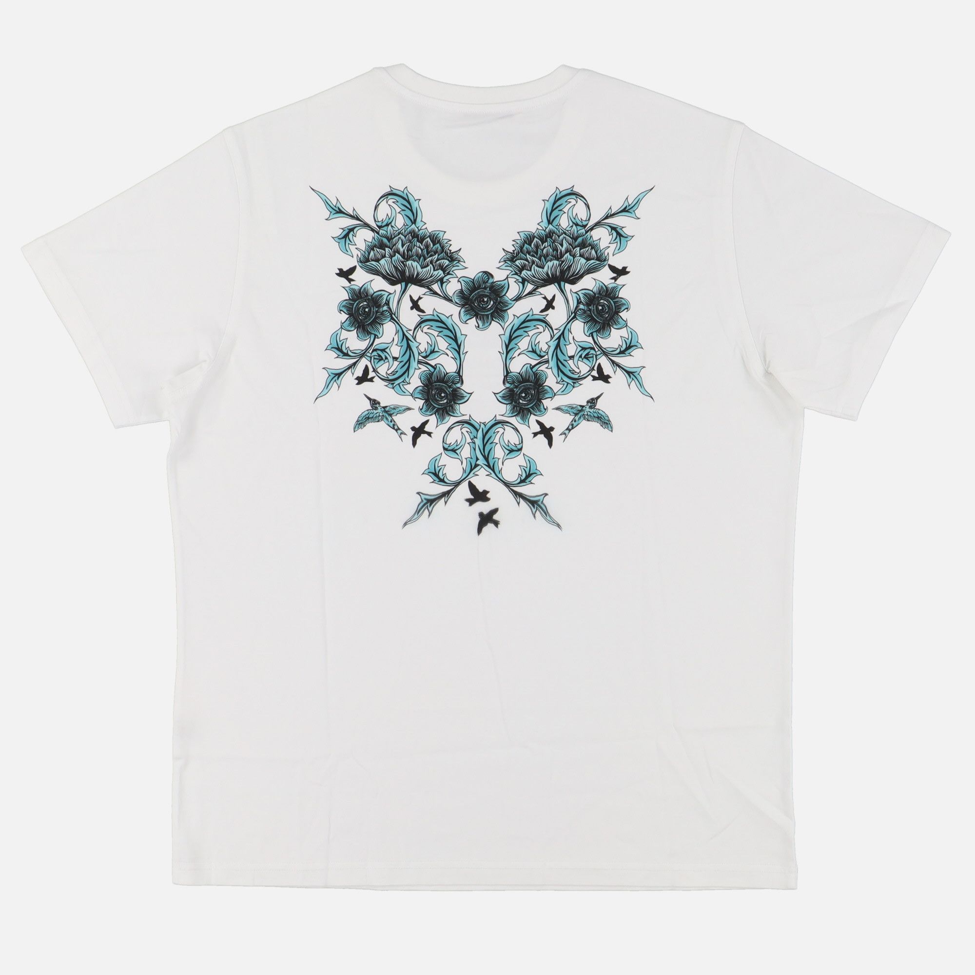Givenchy White Flowers and Birds Logo T-Shirt Size US S / EU 44-46 / 1 - 8 Thumbnail