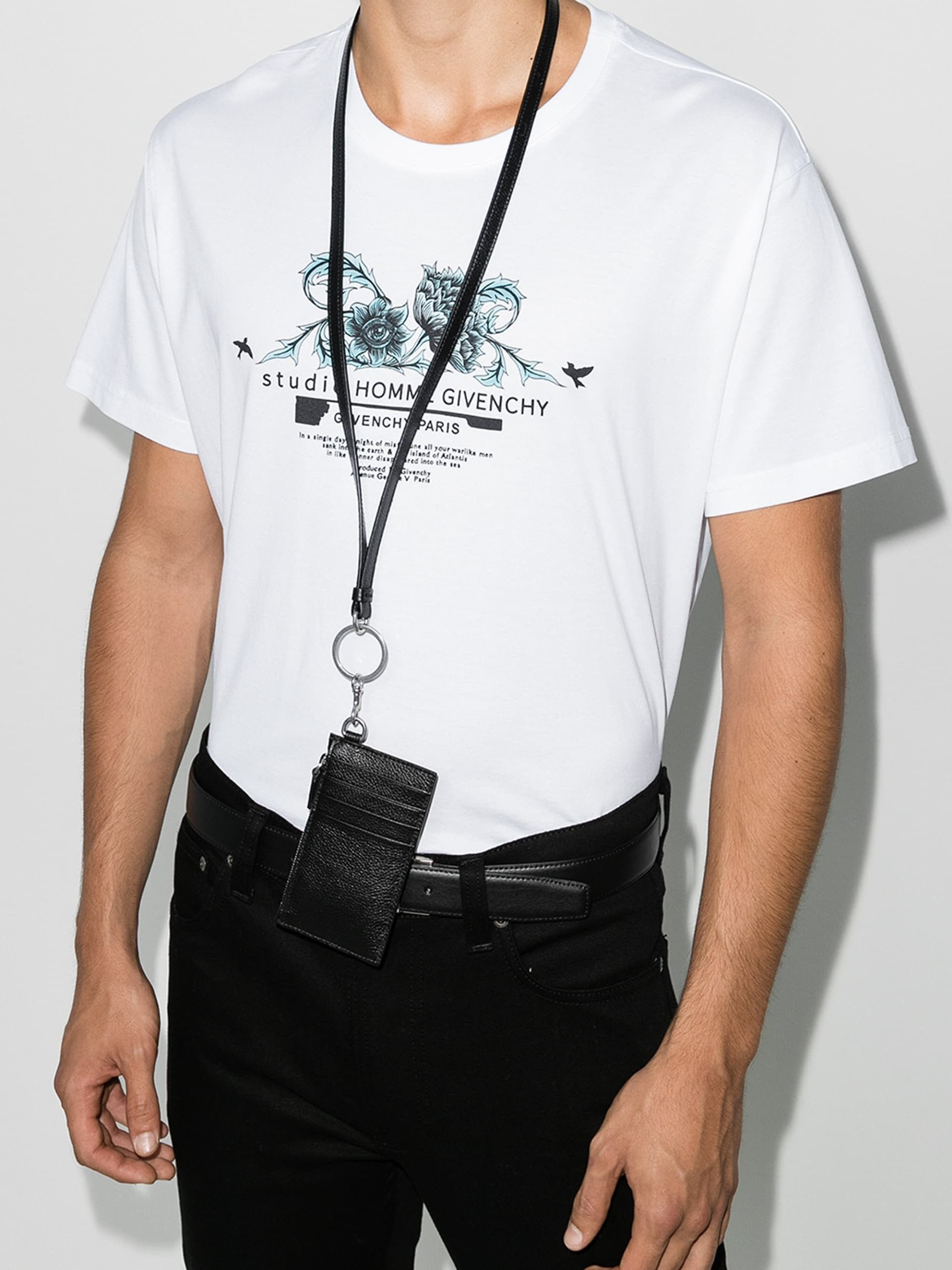 Givenchy White Flowers and Birds Logo T-Shirt Size US S / EU 44-46 / 1 - 3 Thumbnail