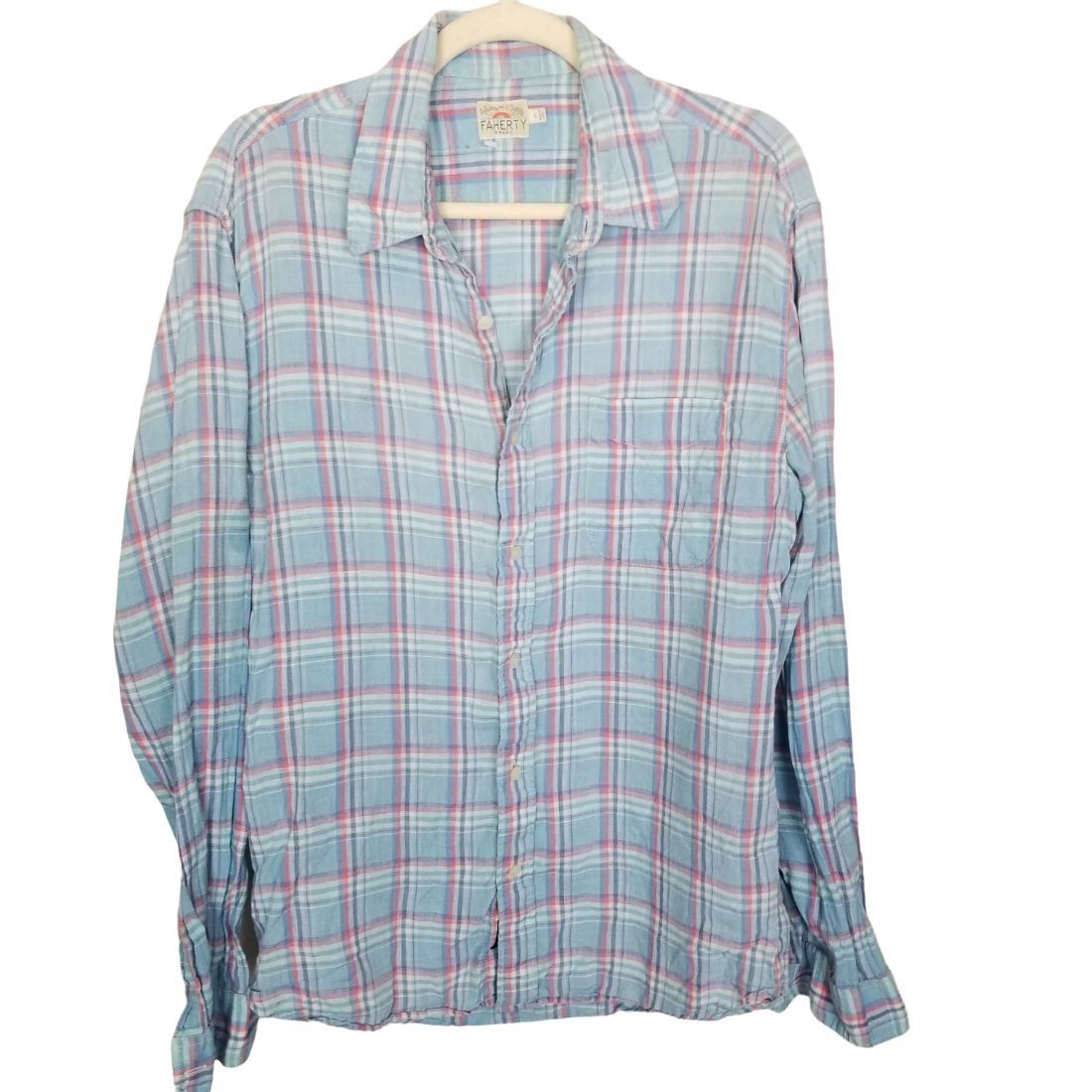 Faherty Faherty L Plaid Long Sleeves Button Up Linen Shirt | Grailed