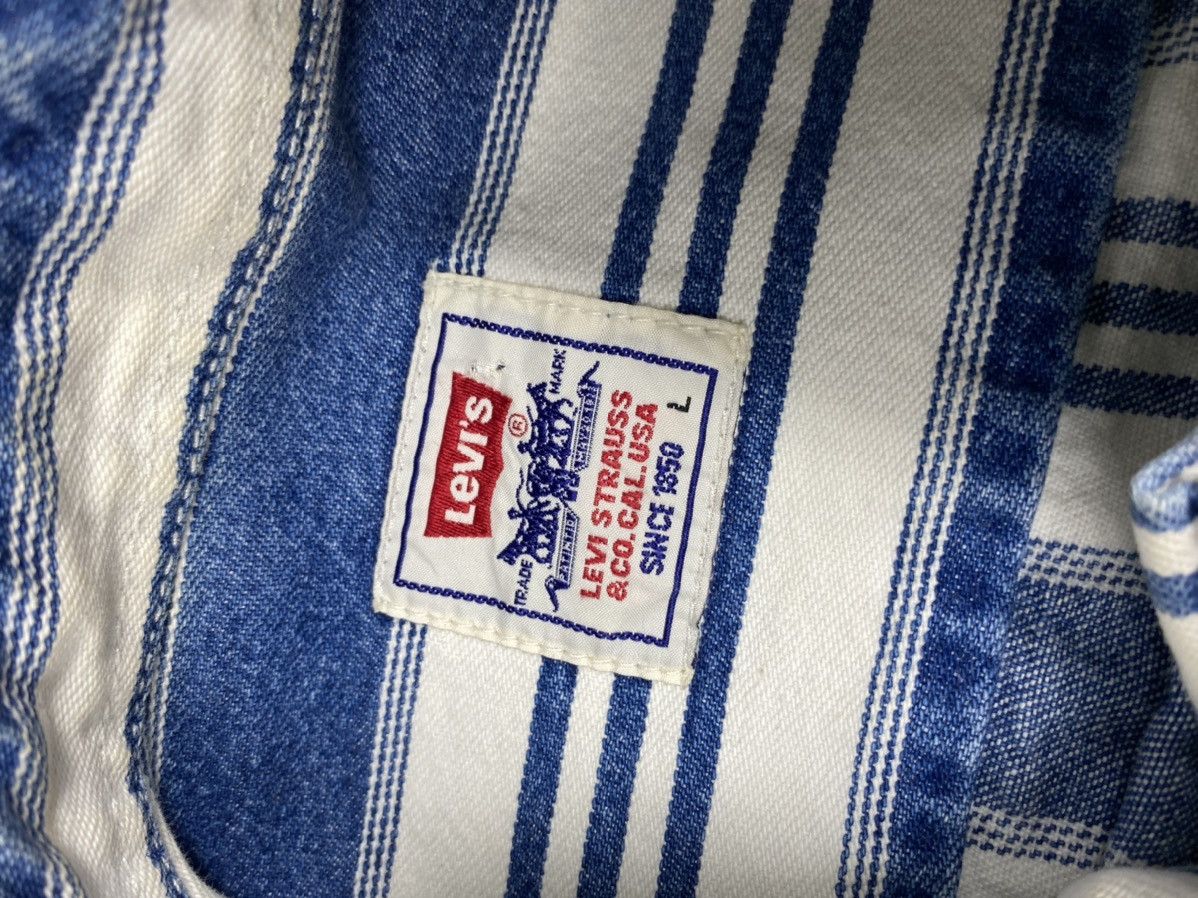 Levi's 80’s Vintage LEVIS striped denim over-shirt size L Size US L / EU 52-54 / 3 - 4 Thumbnail