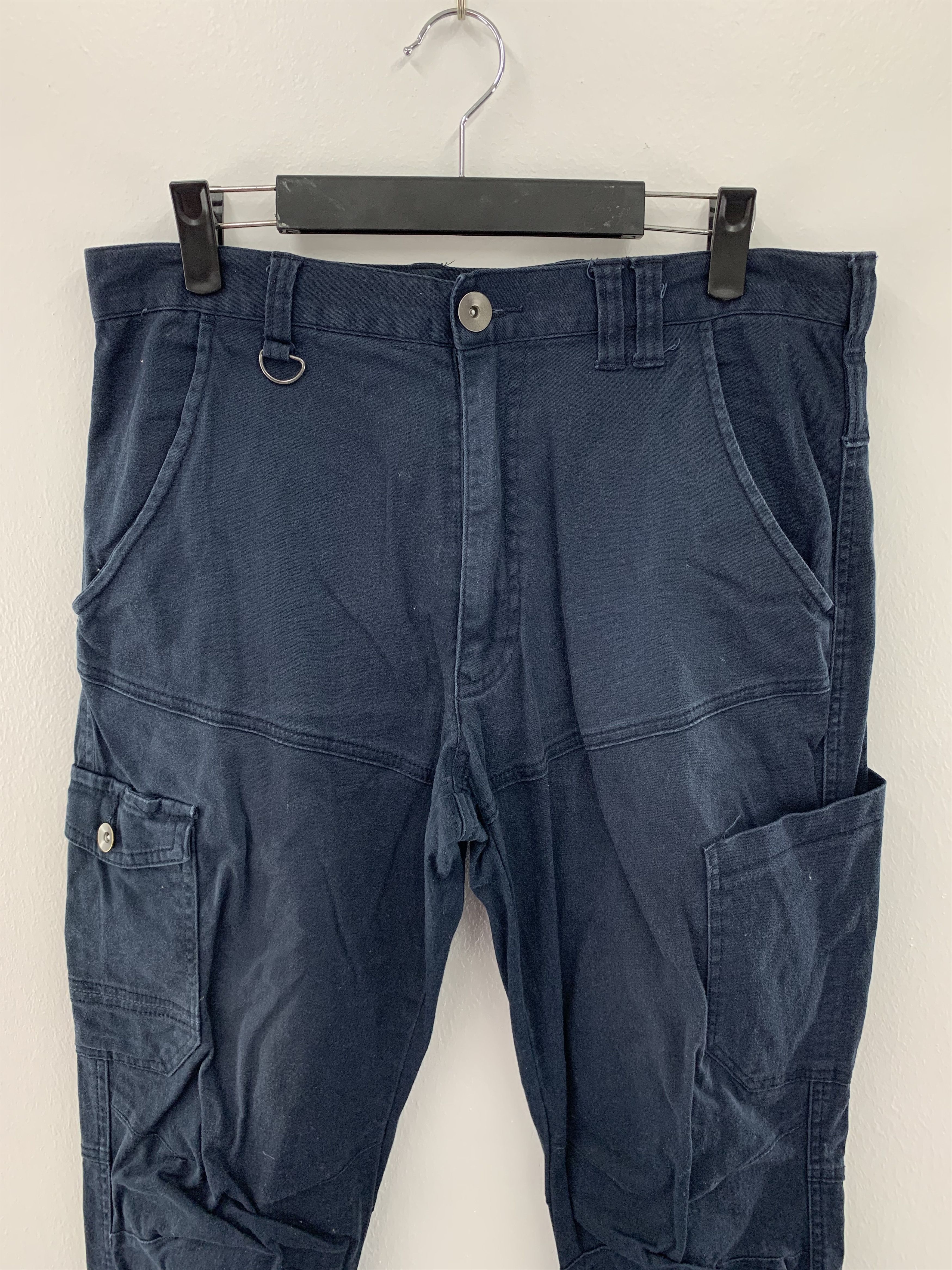 Japanese Brand × Vintage Blue Cargo Pants Vintage size 31 Size US 31 - 2 Thumbnail