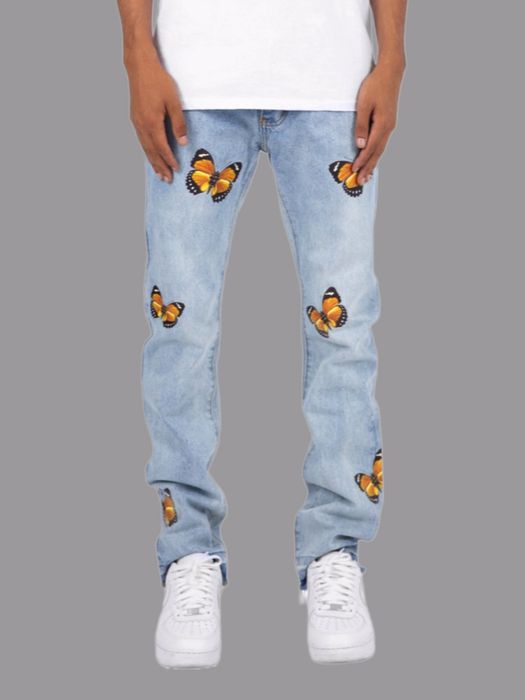 Streetwear MNML Butterfly Denim Sz 29 Grailed