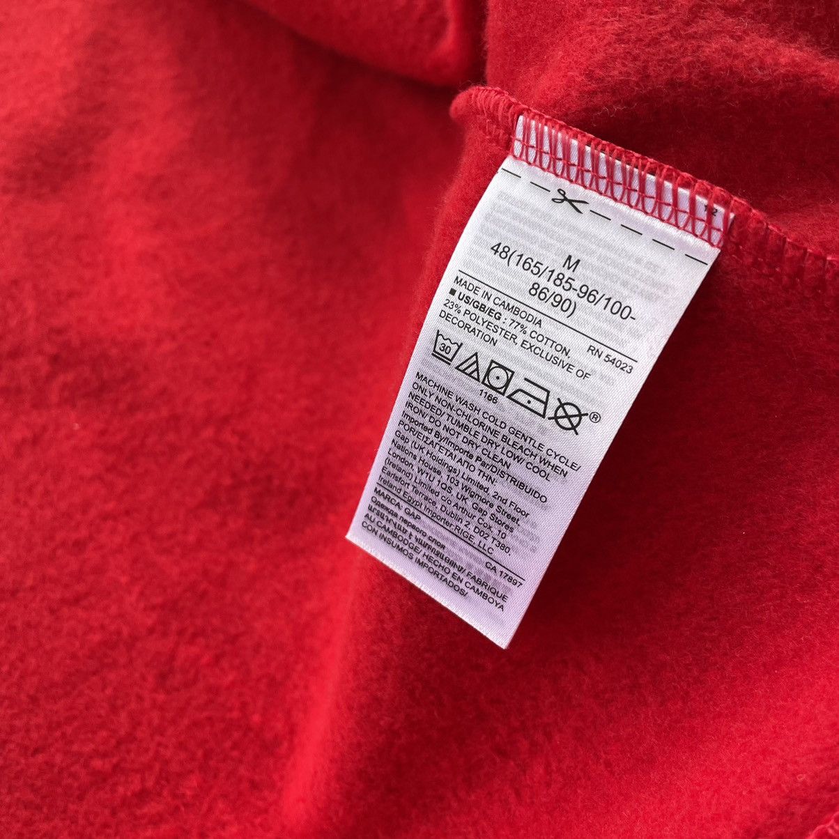 Vintage Crimson Red GAP Hoodie Full Zip Navy Lettering Logo Size US M / EU 48-50 / 2 - 5 Preview