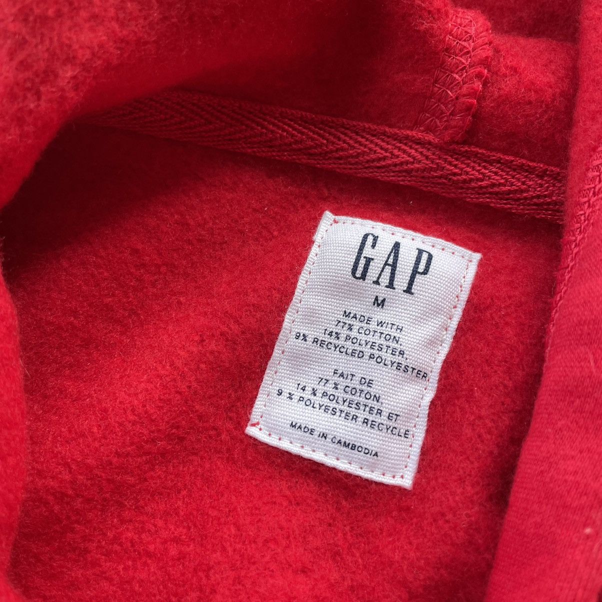 Vintage Crimson Red GAP Hoodie Full Zip Navy Lettering Logo Size US M / EU 48-50 / 2 - 4 Thumbnail