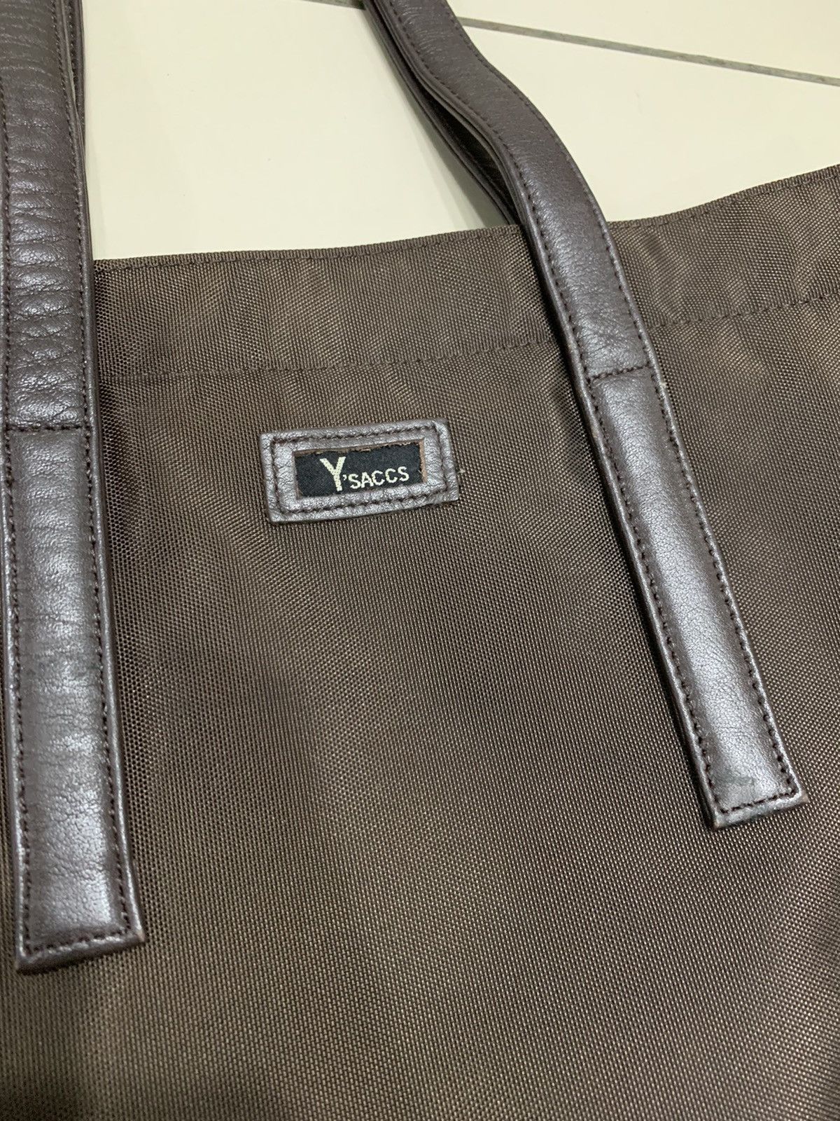 Yohji Yamamoto Y'SACCS YOHJI YAMAMOTO BROWN NYLON TOTE BAG Size ONE SIZE - 5 Thumbnail