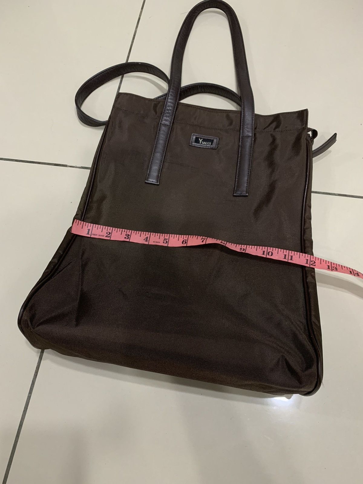 Yohji Yamamoto Y'SACCS YOHJI YAMAMOTO BROWN NYLON TOTE BAG Size ONE SIZE - 3 Thumbnail
