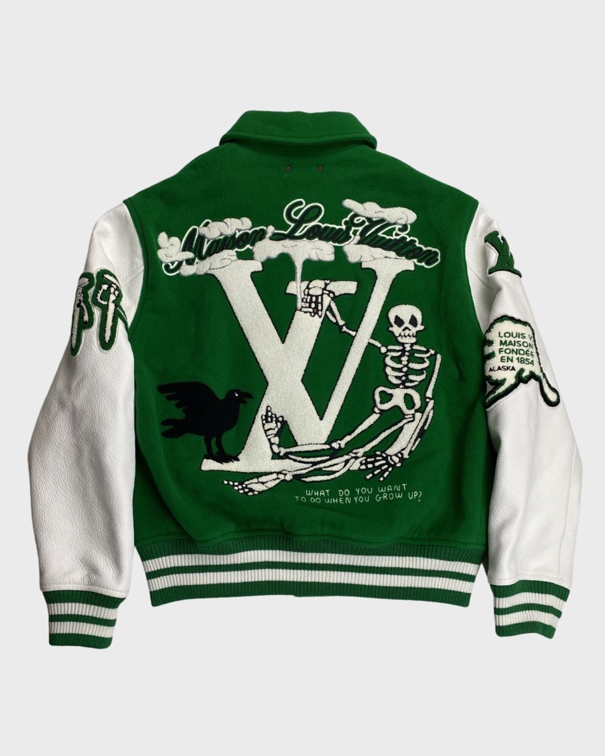 Louis Vuitton × Virgil Abloh SZ46 AW21 Tourist vs Purist skeleton varsity  college jacket | Grailed