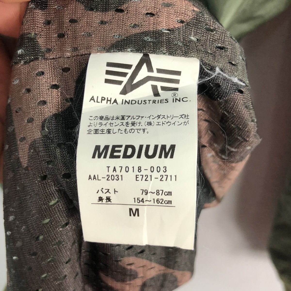Alpha Industries Flight Military Style Bomber Jacket