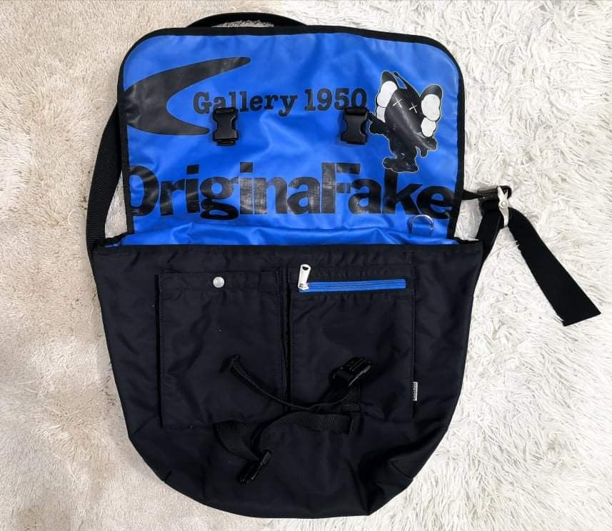 Original Fake Kaws x original fake x porter messenger bag | Grailed