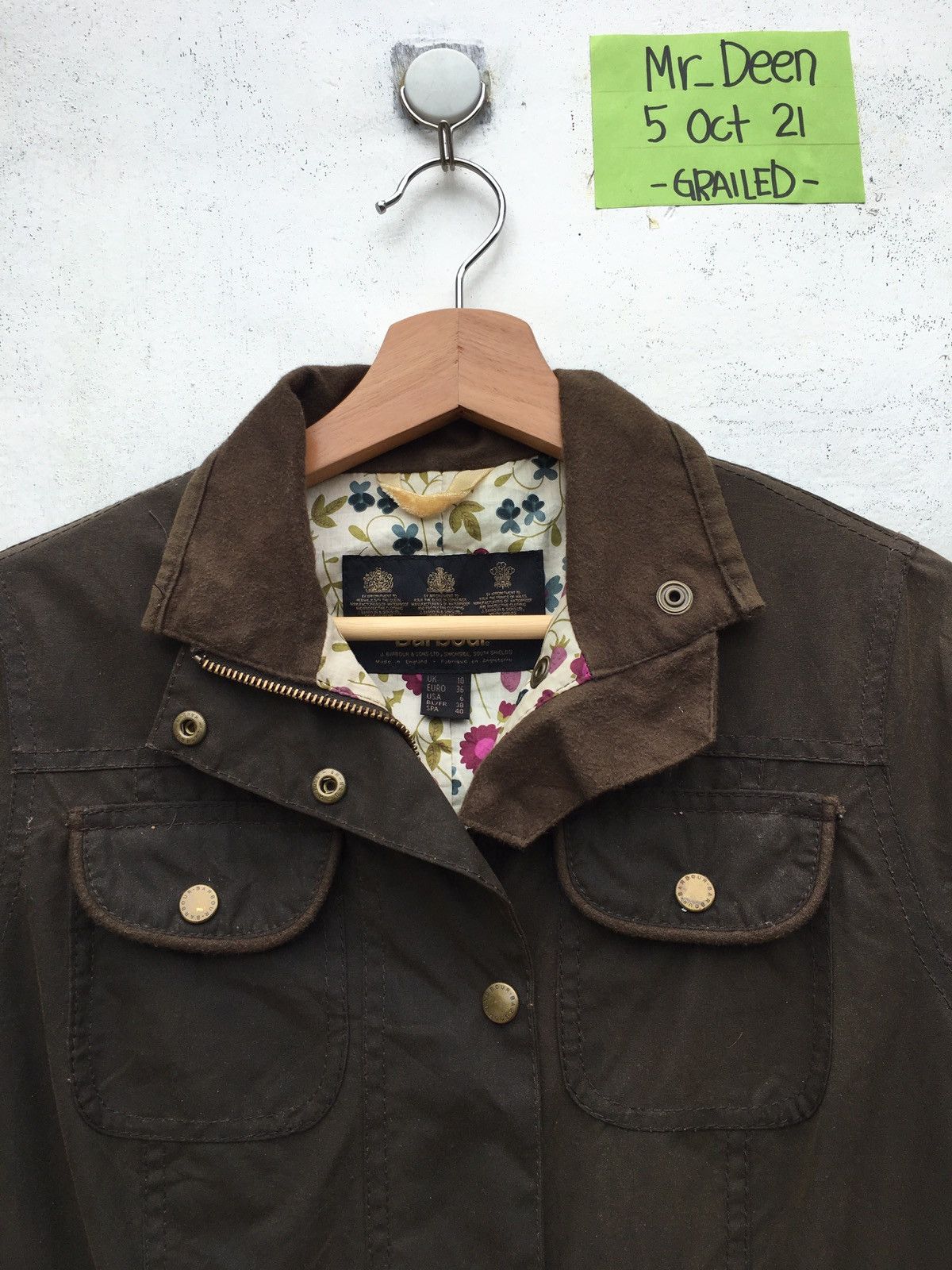Barbour Rare Wax Barbour Jacket with Corduroy Collar Size US S / EU 44-46 / 1 - 7 Thumbnail