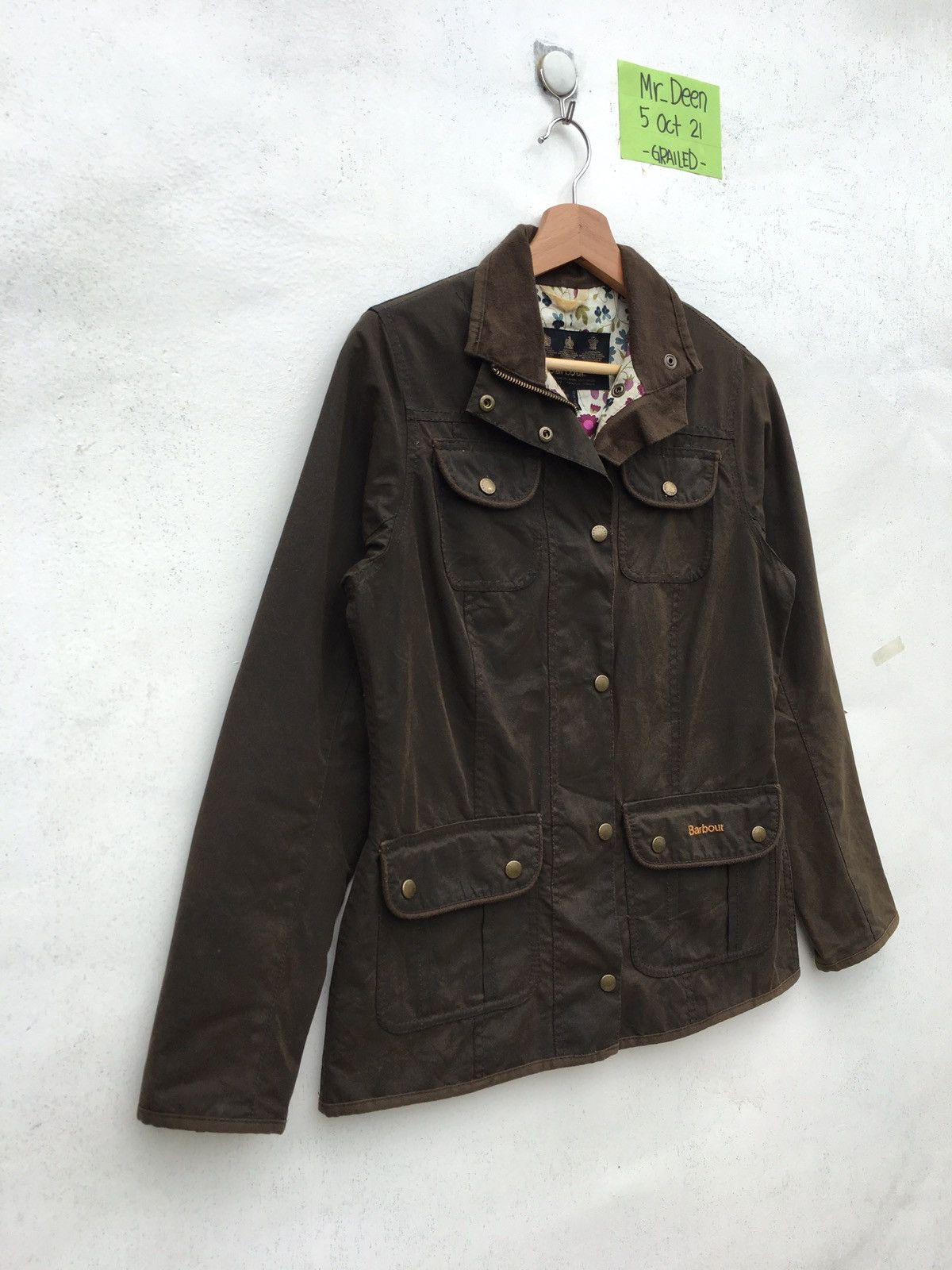 Barbour Rare Wax Barbour Jacket with Corduroy Collar Size US S / EU 44-46 / 1 - 4 Thumbnail