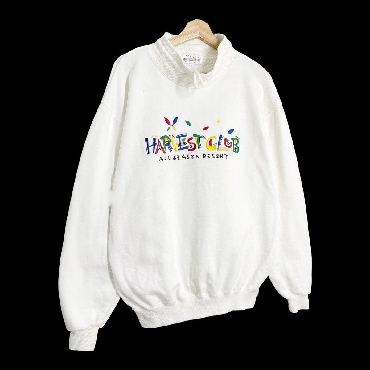 Vintage 90s Harvest Club Multicolour Logo Crewneck Sweatshirt Size M Size US M / EU 48-50 / 2 - 2 Thumbnail