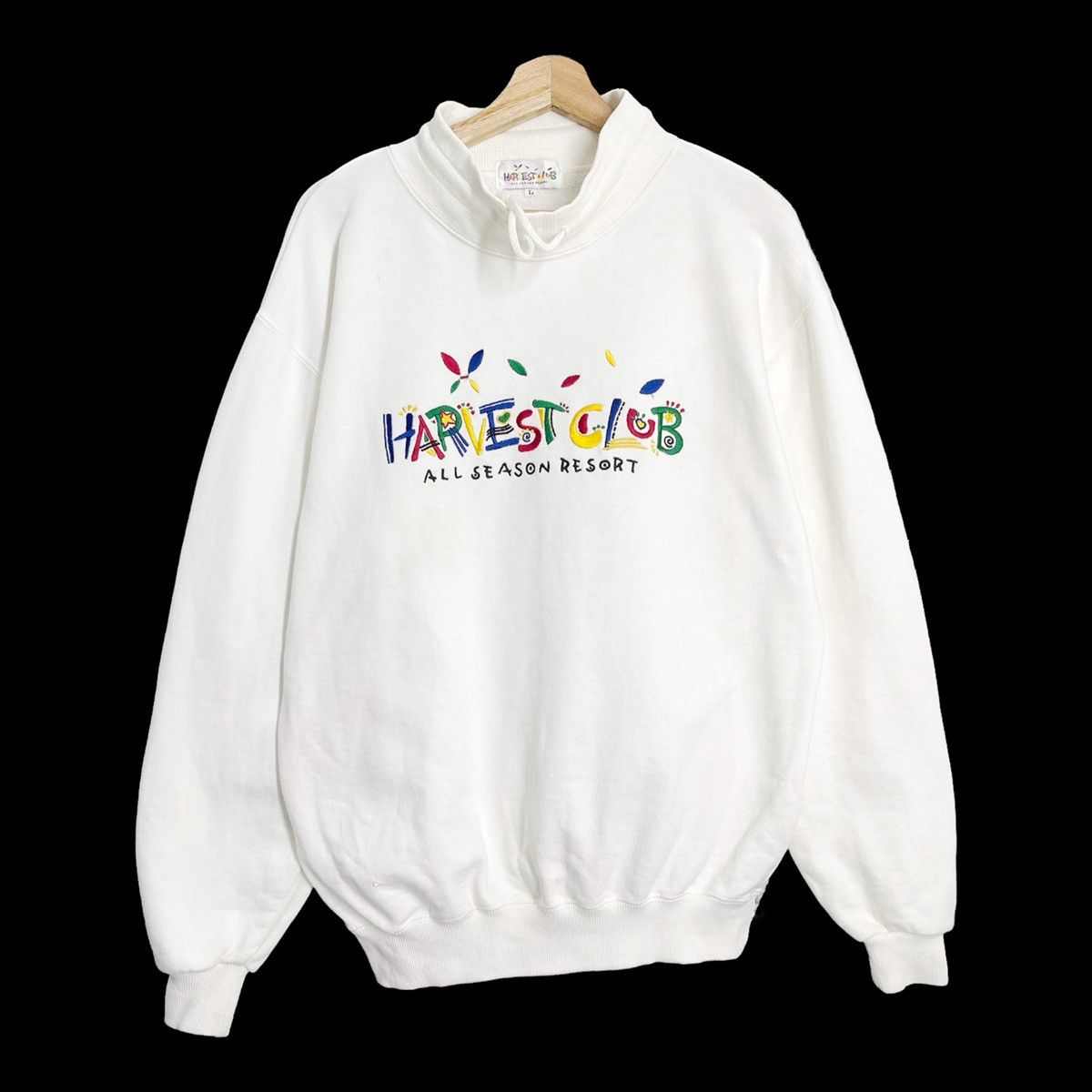 Vintage 90s Harvest Club Multicolour Logo Crewneck Sweatshirt Size M Size US M / EU 48-50 / 2 - 1 Thumbnail