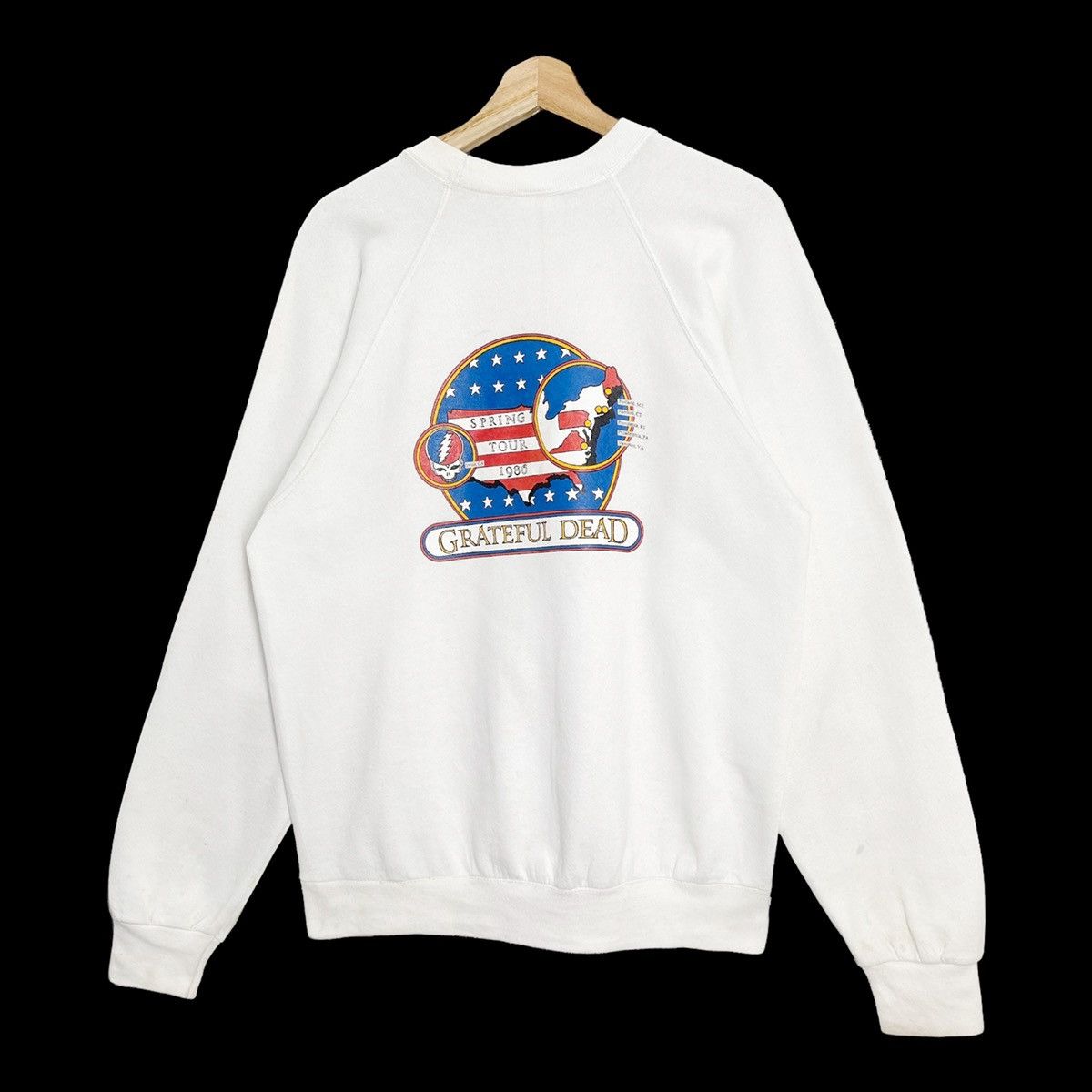Band Tees × Grateful Dead × Vintage 80s Grateful Dead Spring Tour 1986 Big Logo Sweatshirt Size US M / EU 48-50 / 2 - 2 Thumbnail
