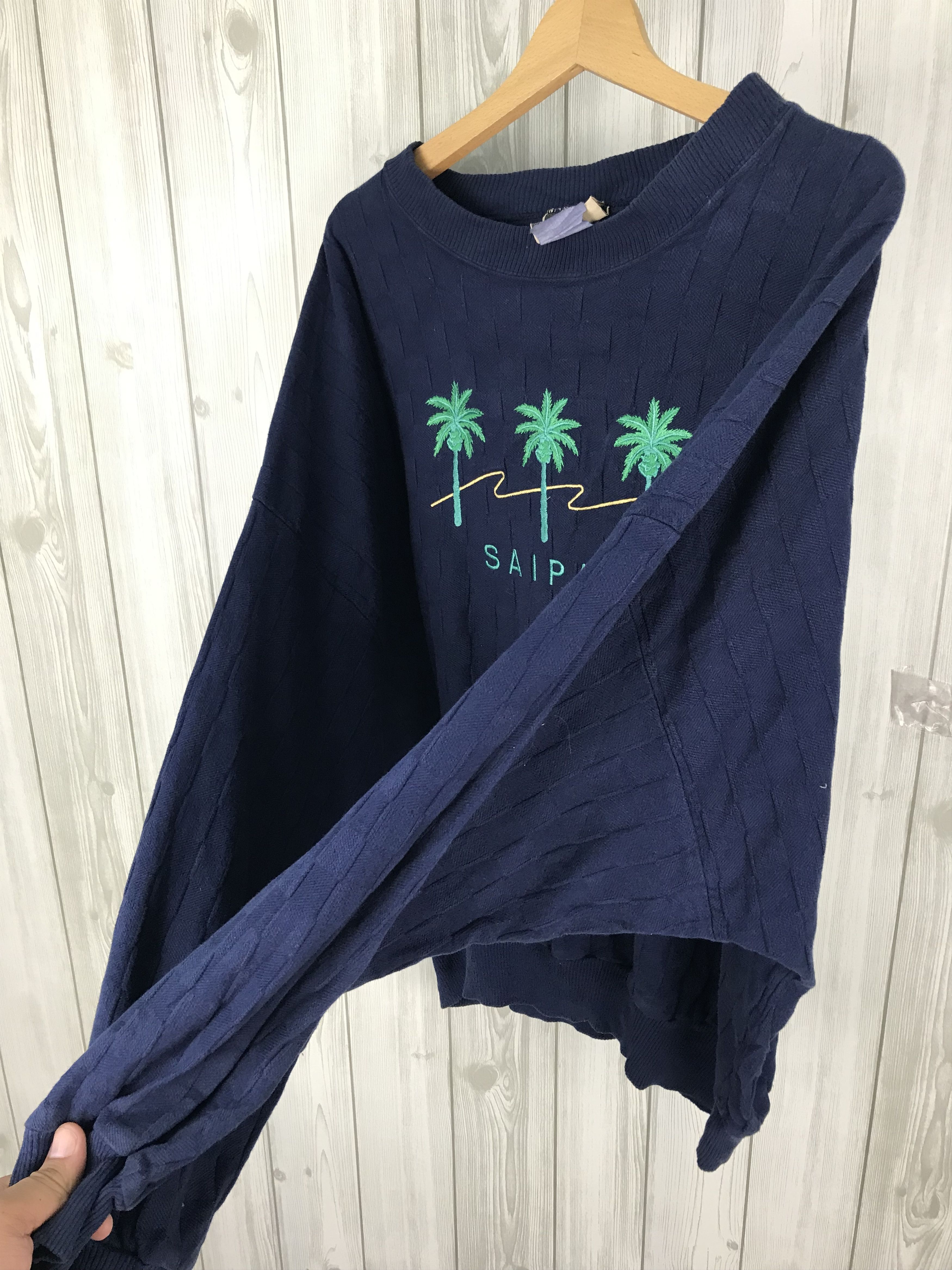 Vintage Vintage 90s SAIPAN Oversized Spell Out Pullover Sweatshirt Size US M / EU 48-50 / 2 - 5 Thumbnail