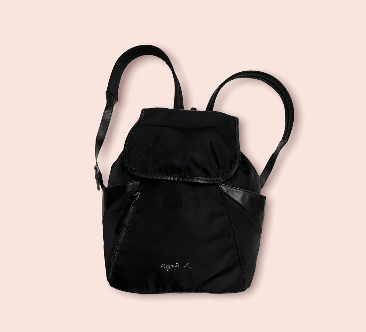 Designer × Vintage × agnes b. AGNES B. NYLON/LEATHER DAYPACK Size ONE SIZE - 1 Thumbnail