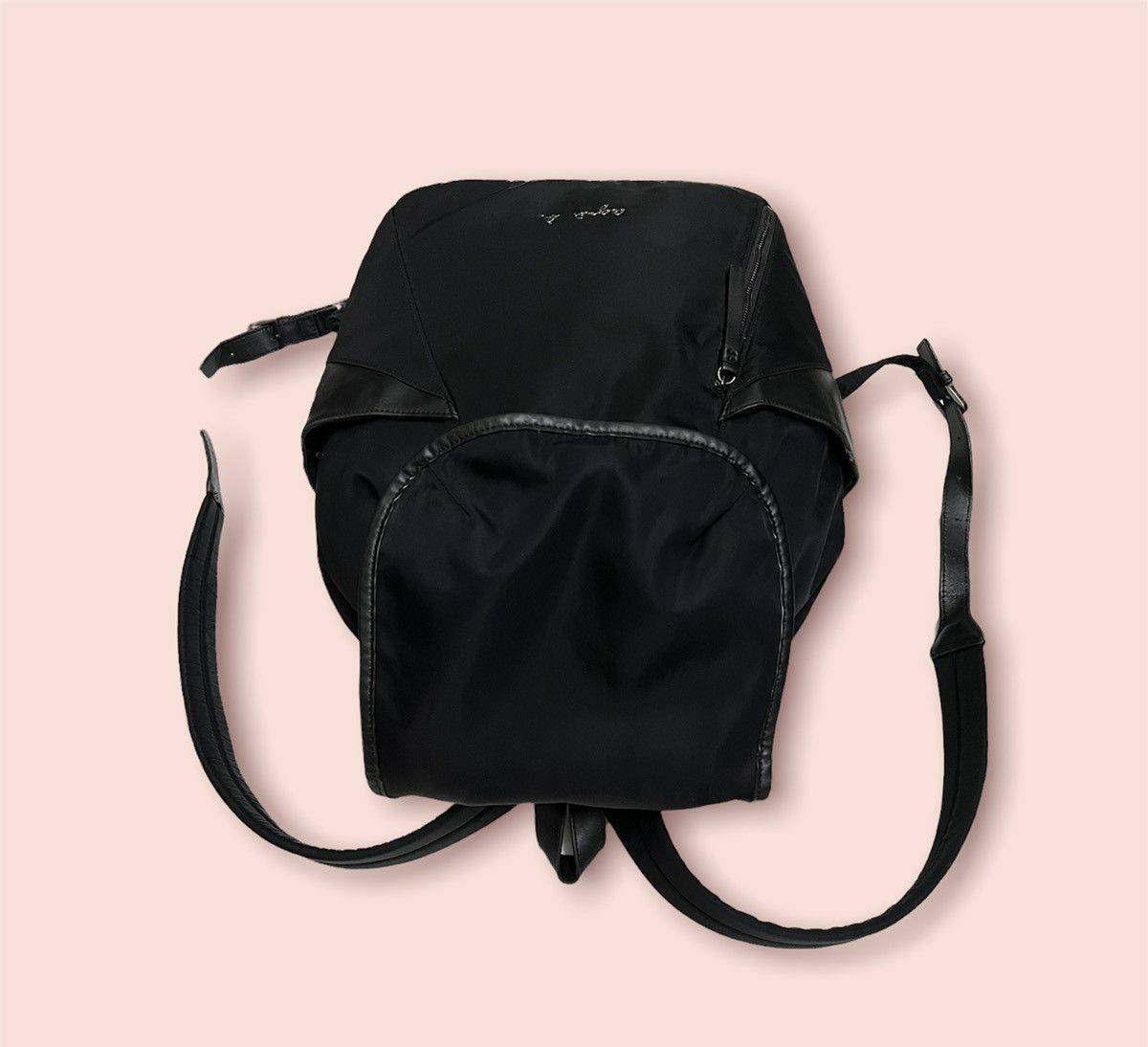 Designer × Vintage × agnes b. AGNES B. NYLON/LEATHER DAYPACK Size ONE SIZE - 2 Thumbnail