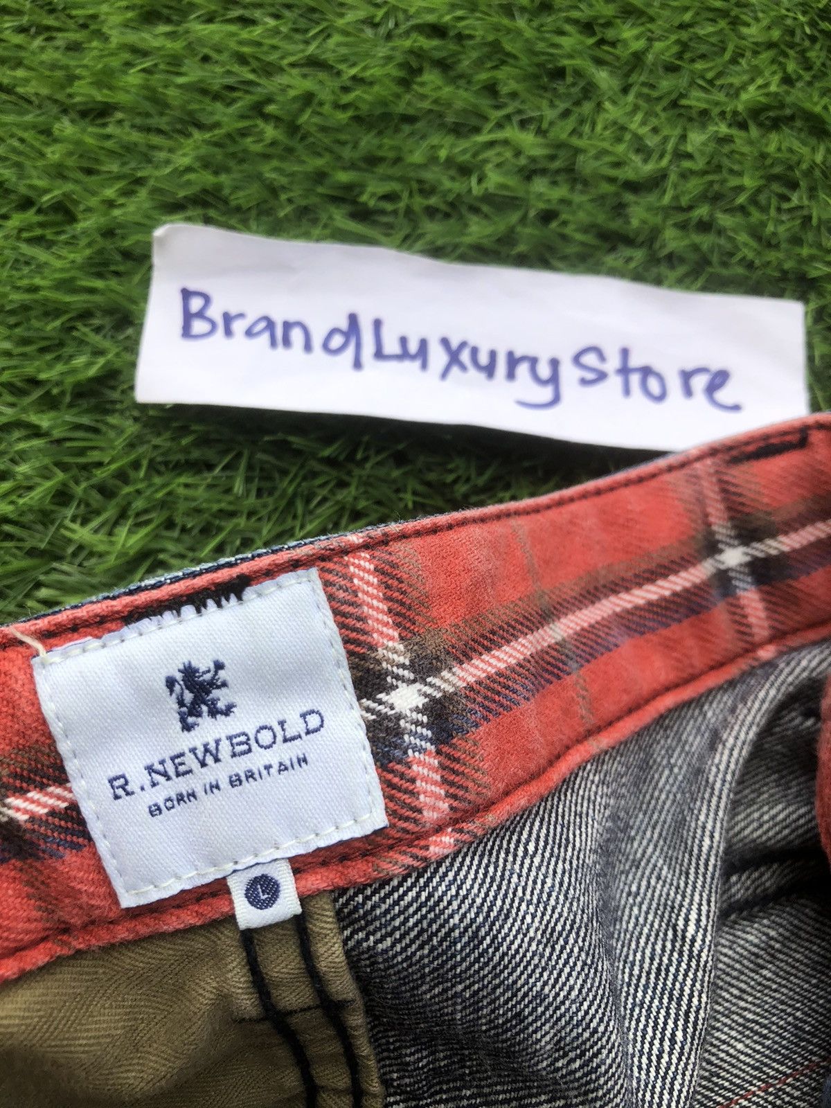 R.Newbold Rare🔥Vintage R.Newbold Distressed Patchwork Jeans Size US 33 - 7 Thumbnail