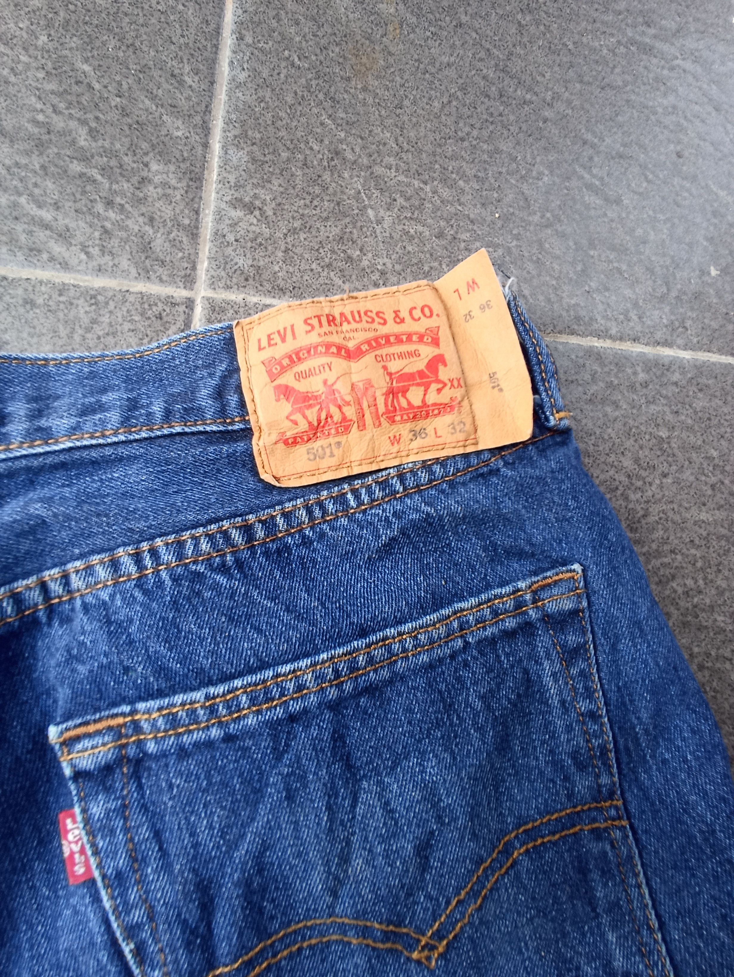 Jean × Levi's × Vintage Vintage Levis 501 Blue Jeans - J196 Size US 36 / EU 52 - 8 Thumbnail